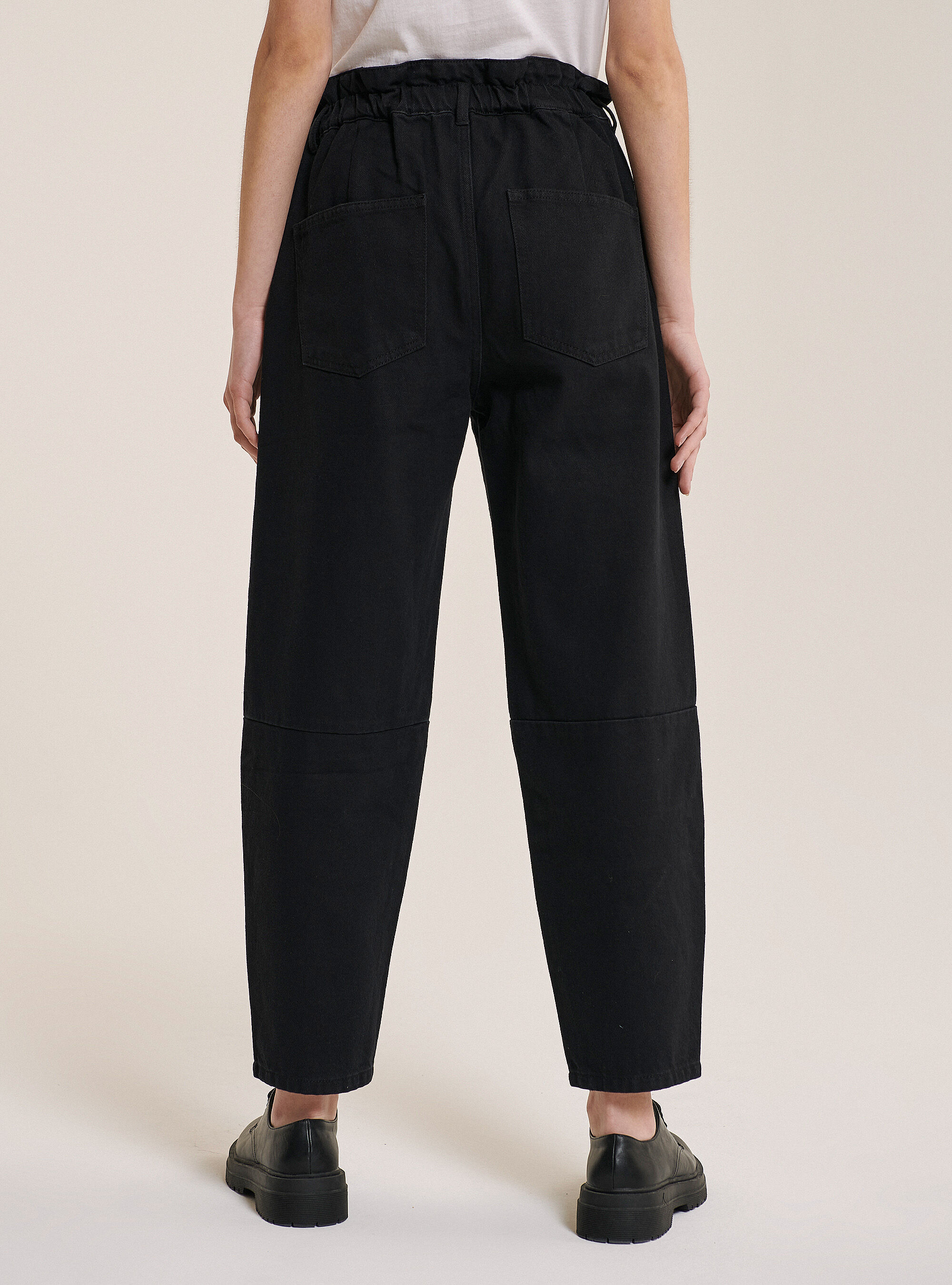 Jeans balloon fit, BLACK