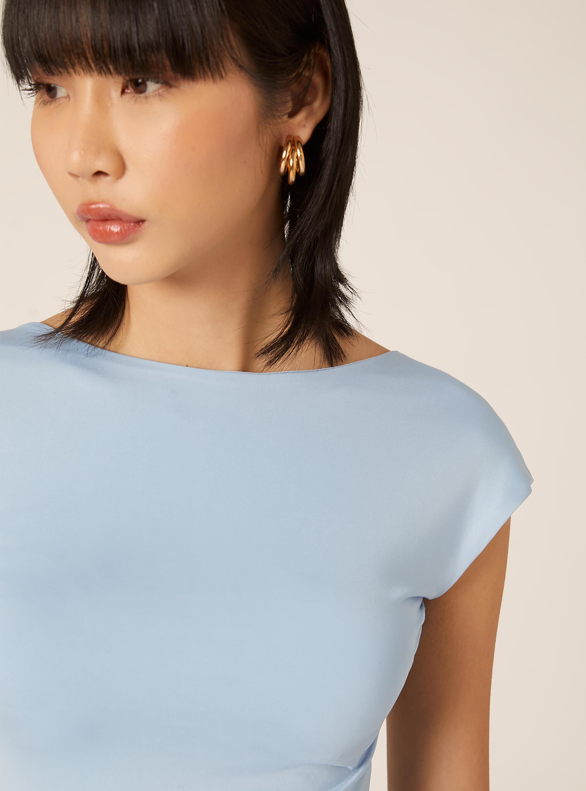 Maglietta con schiena scoperta, AZ3 AZURE LIGHT