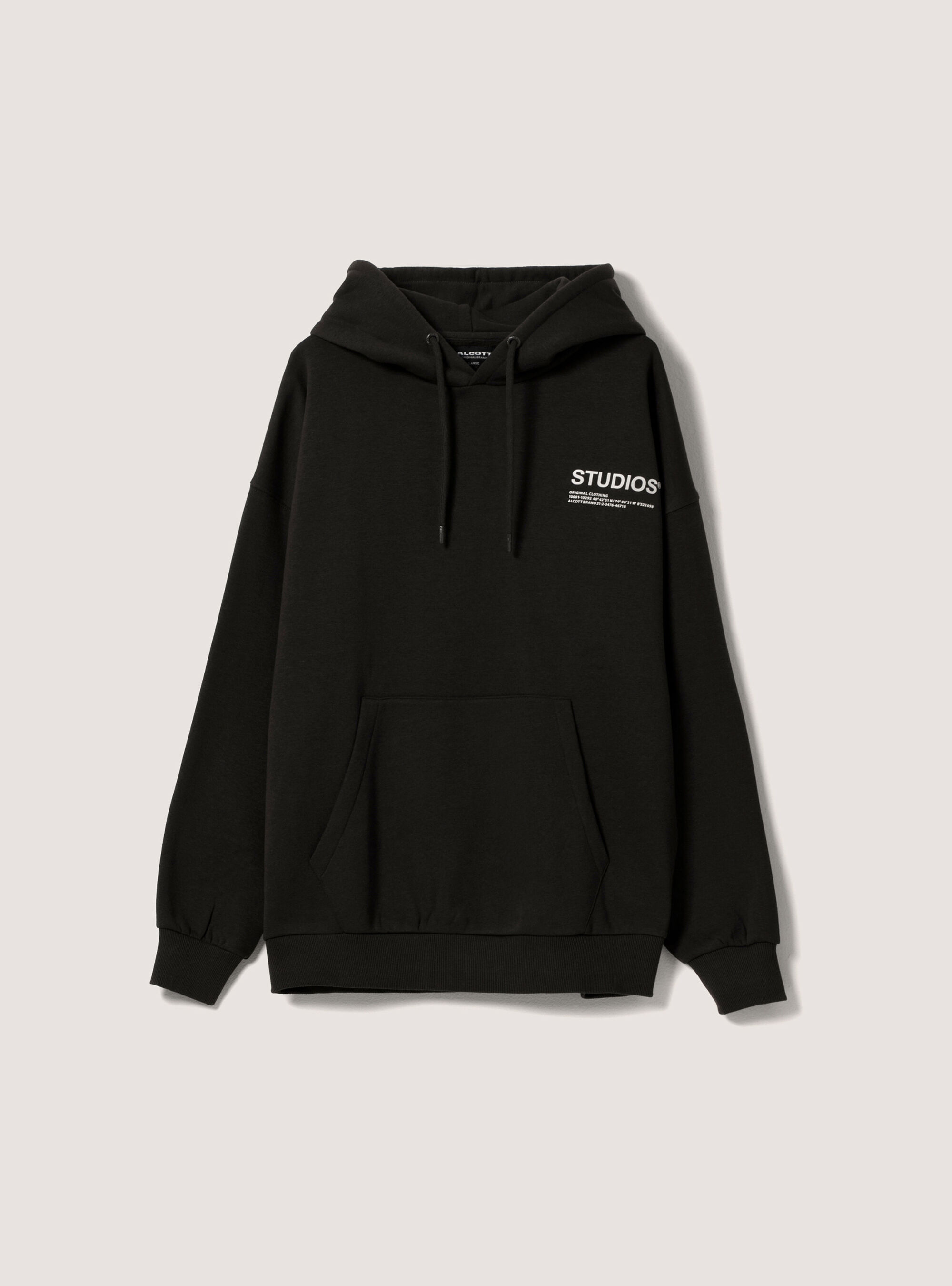 Sudadera con capucha estampada de Studios, BK1 BLACK