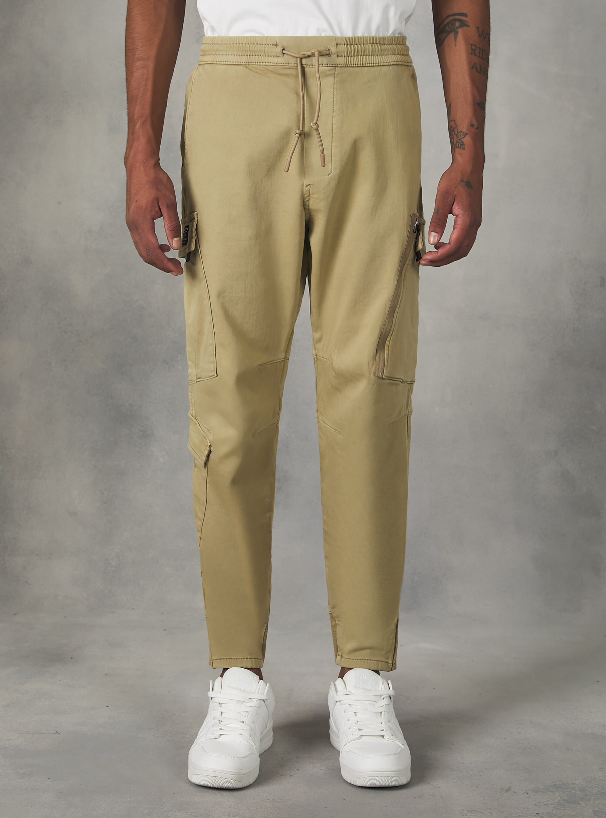 Jogger trousers with large pockets, BG2 BEIGE MEDIUM