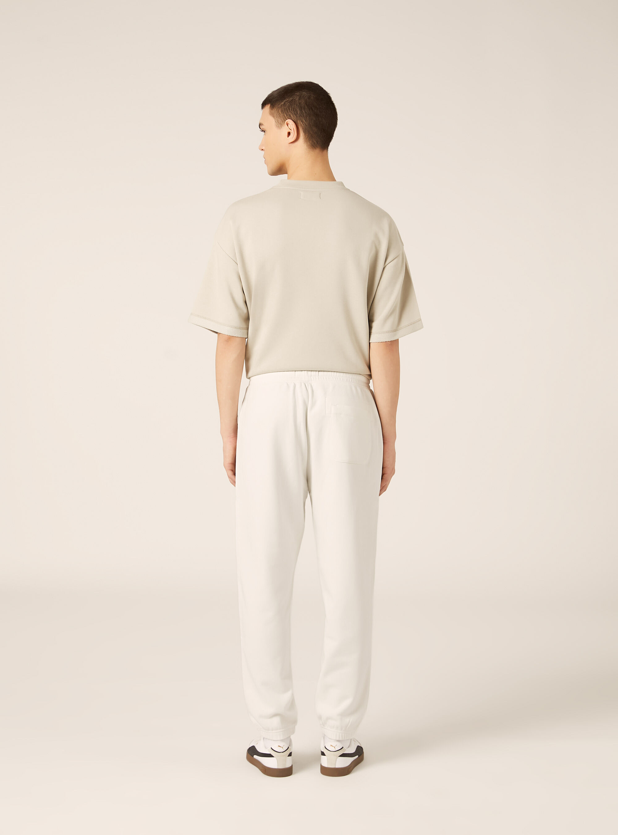 Pantaloni jogger in felpa, WH2 WHITE