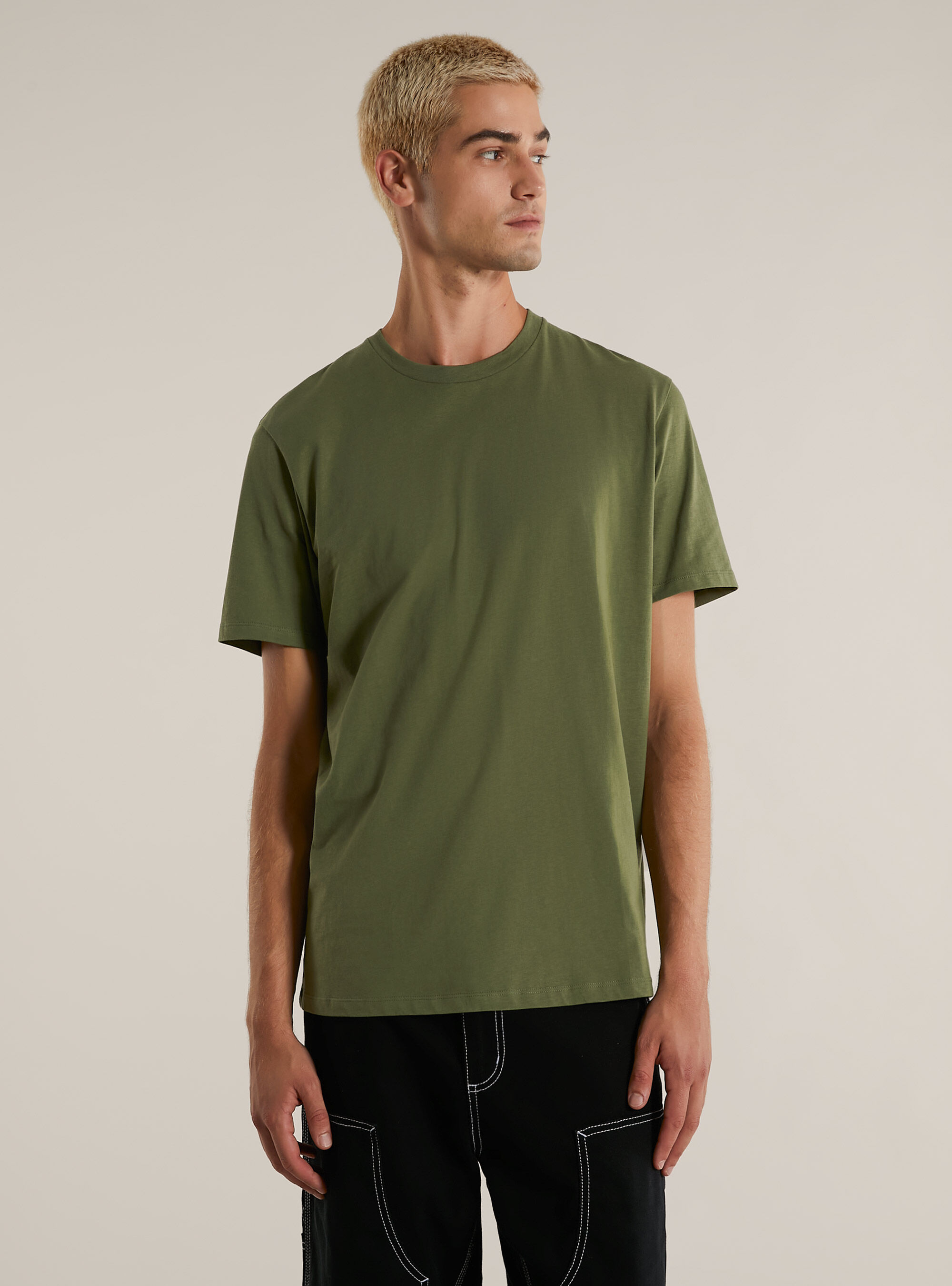 Camiseta de algod&oacute;n con cuello redondo, KY2 KAKY MEDIUM