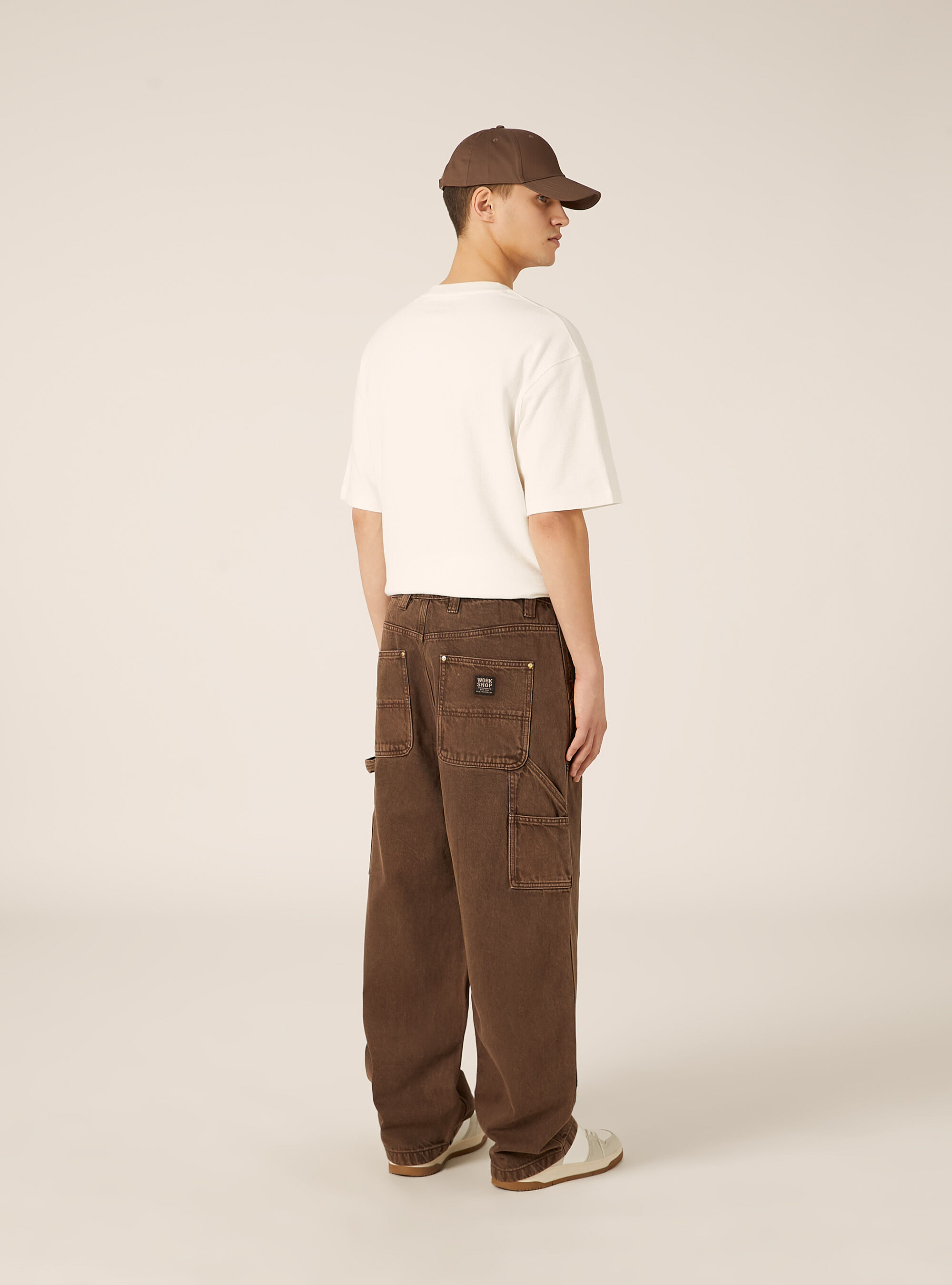 Carpenter in denim colorato, BR2 BROWN MEDIUM