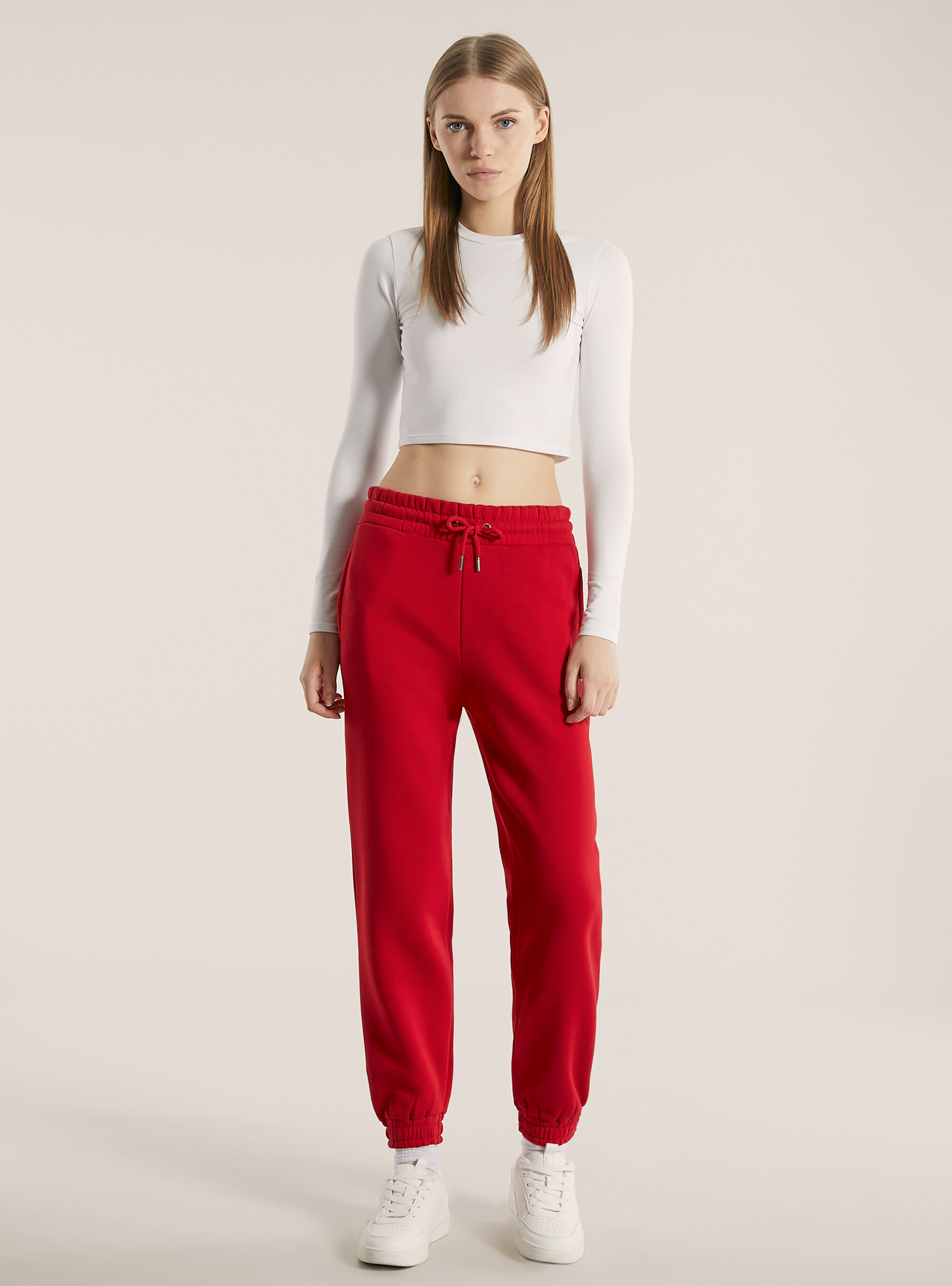 Pantal&oacute;n jogger de felpa, RD2 RED MEDIUM