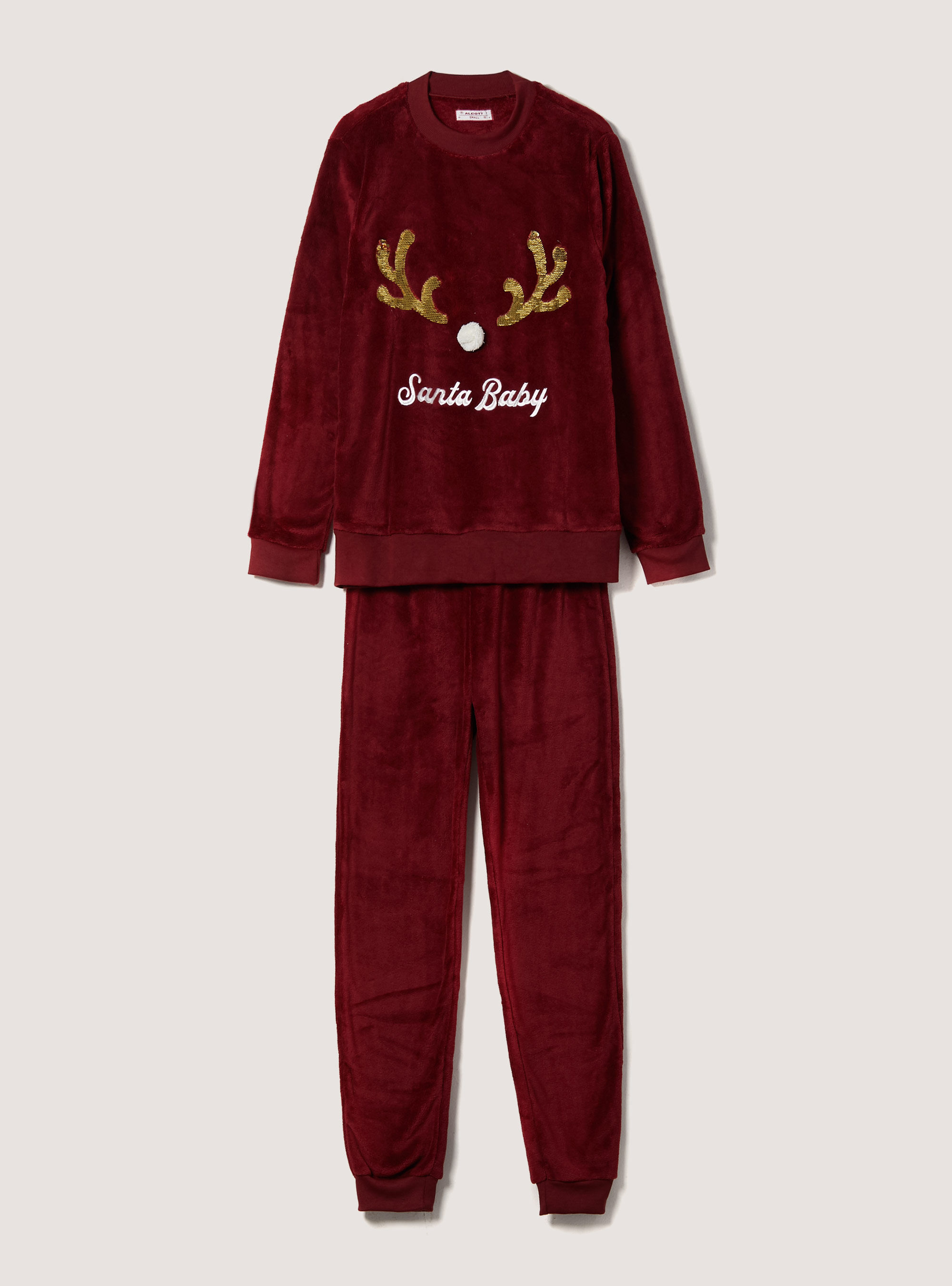 Pigiama Christmas Collection soft touch, BO2 BORDEAUX MEDIUM