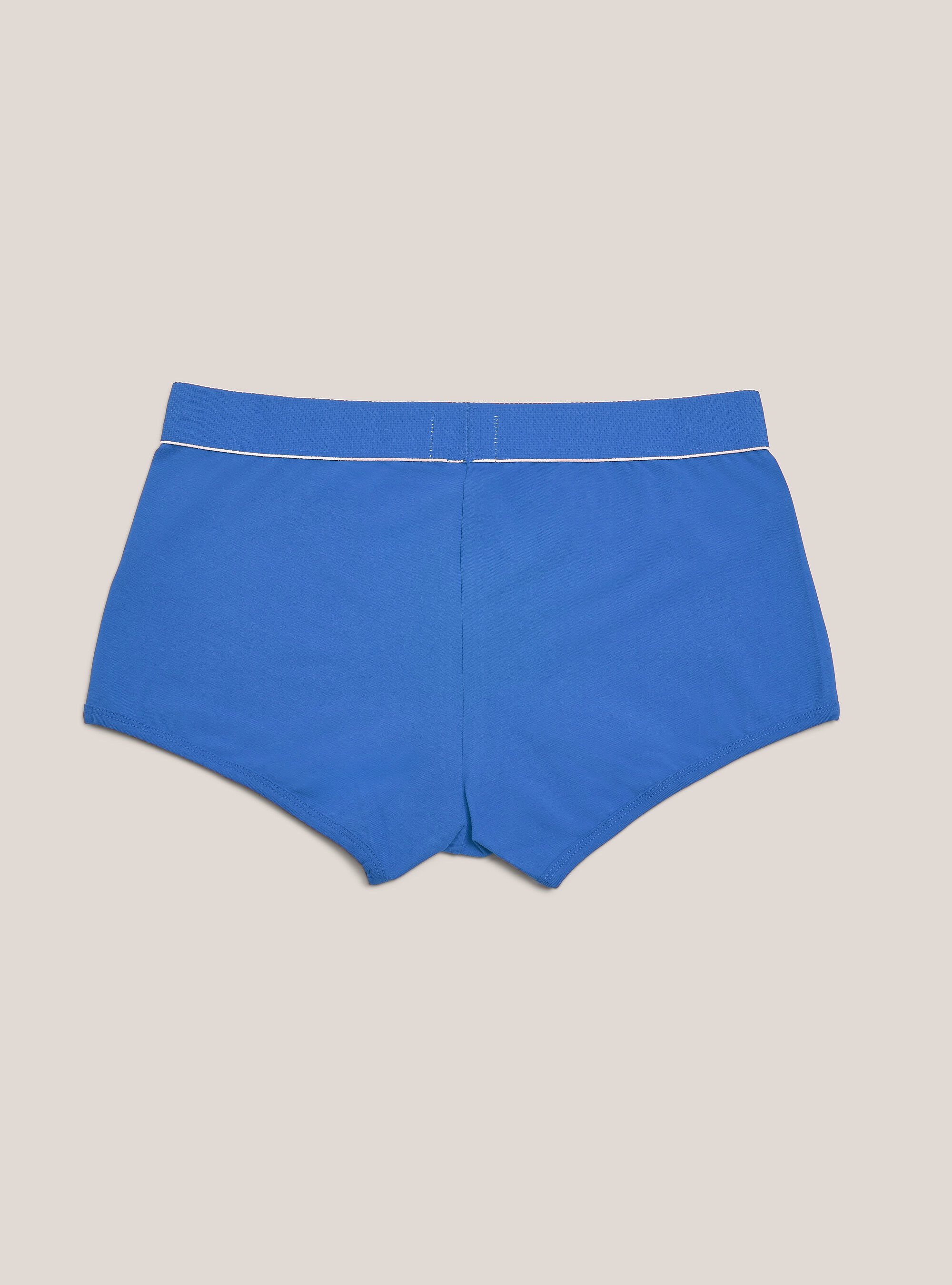 Stretch cotton boxer shorts with logo, AZ1 AZURE DARK