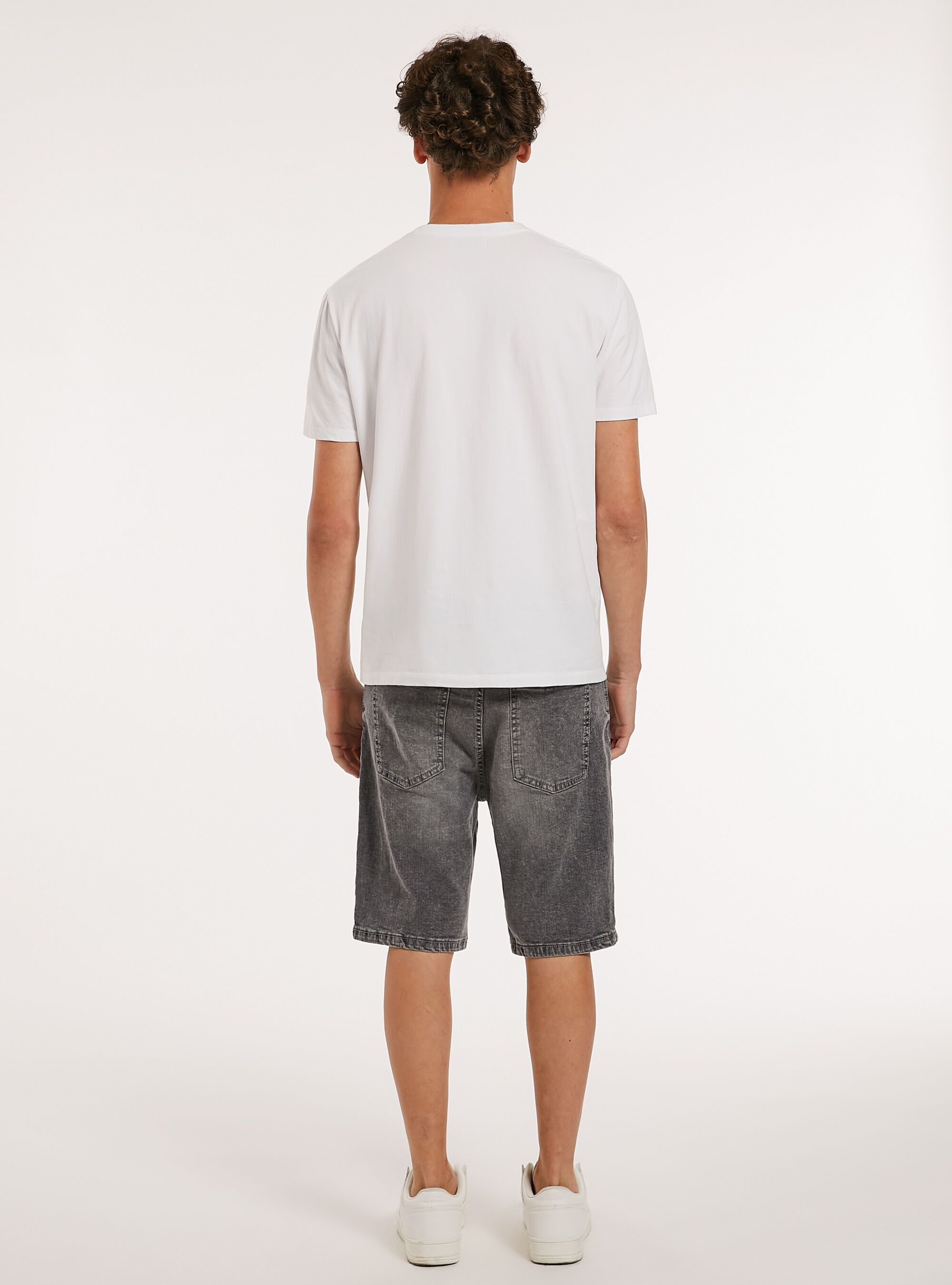 Bermuda Carrot en denim stretch, D00G GREY