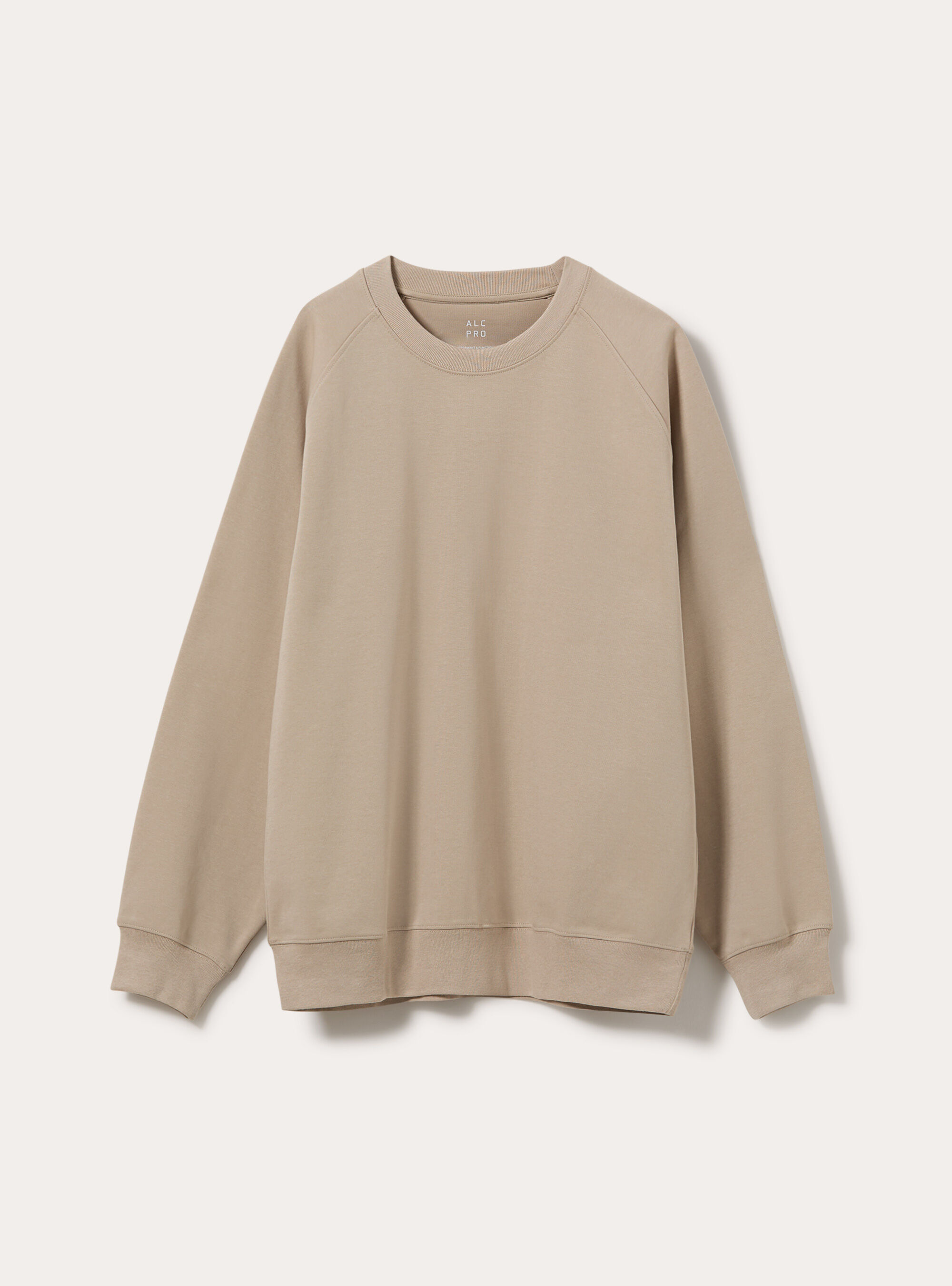 Sweat col rond avec manches raglan en tissu interlock, BG2 BEIGE MEDIUM