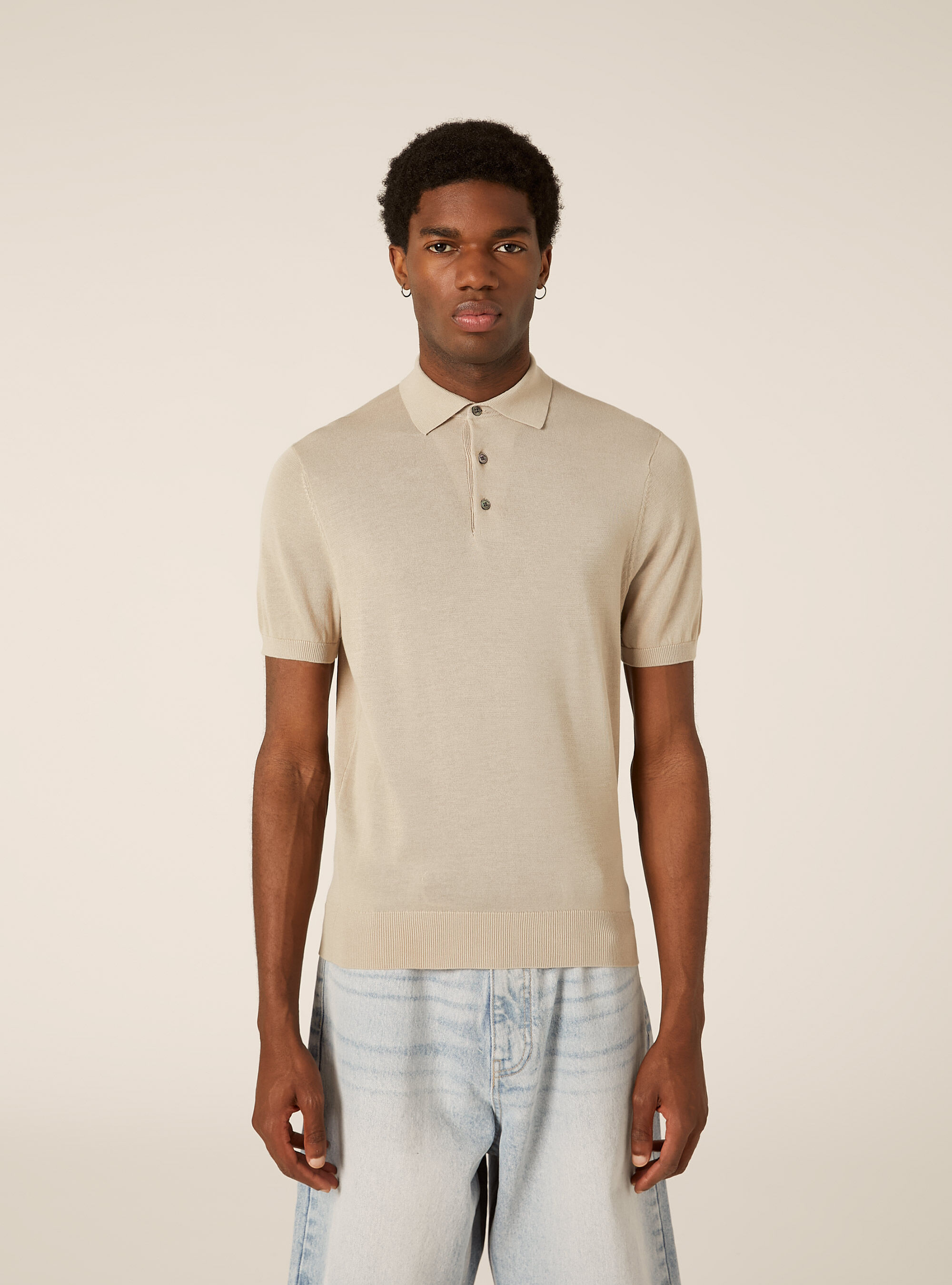 Polo de punto de algod&oacute;n extrafino
