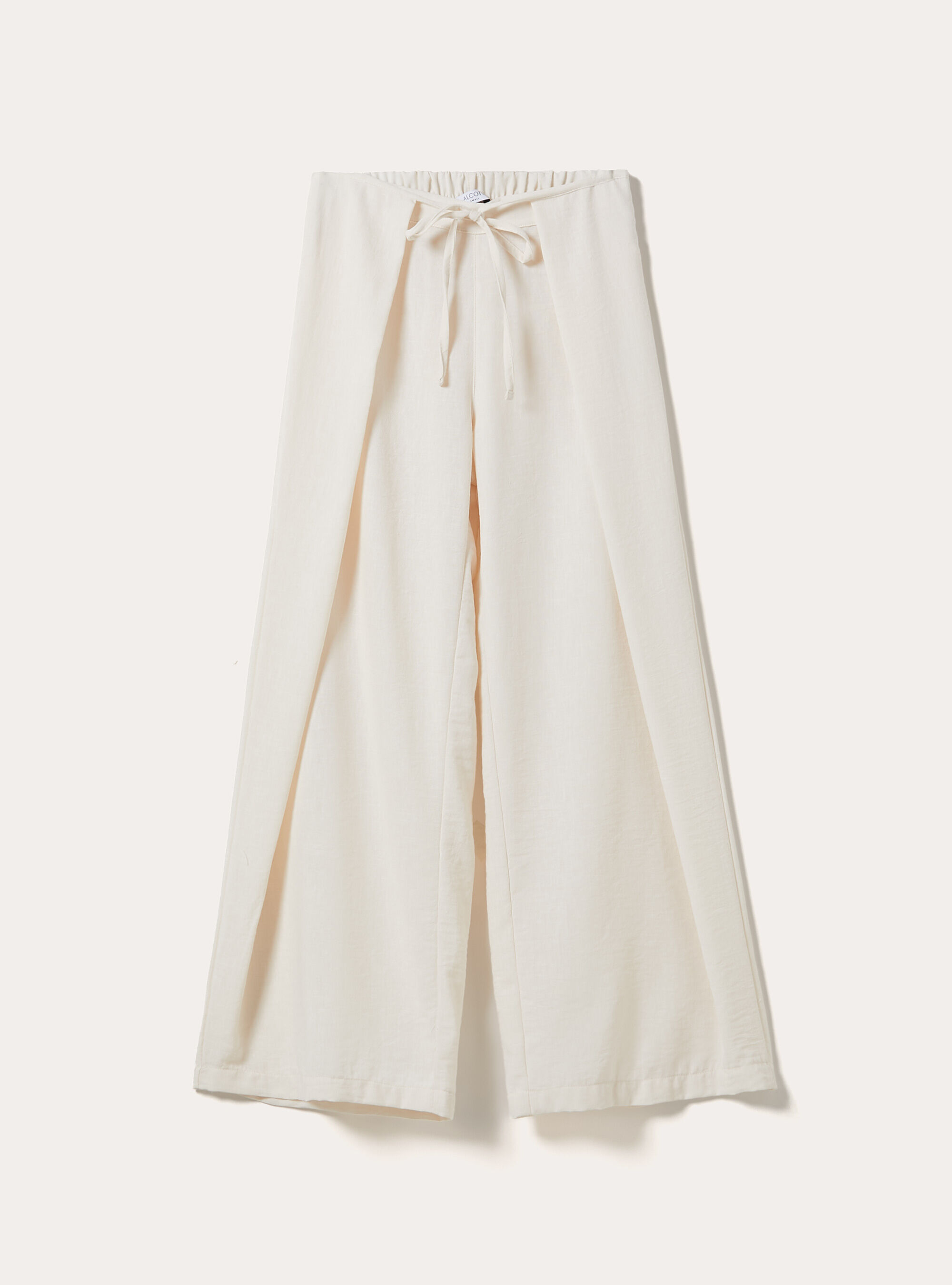 Pantaloni da gaucho effetto crepe, CR3 CREAM LIGHT