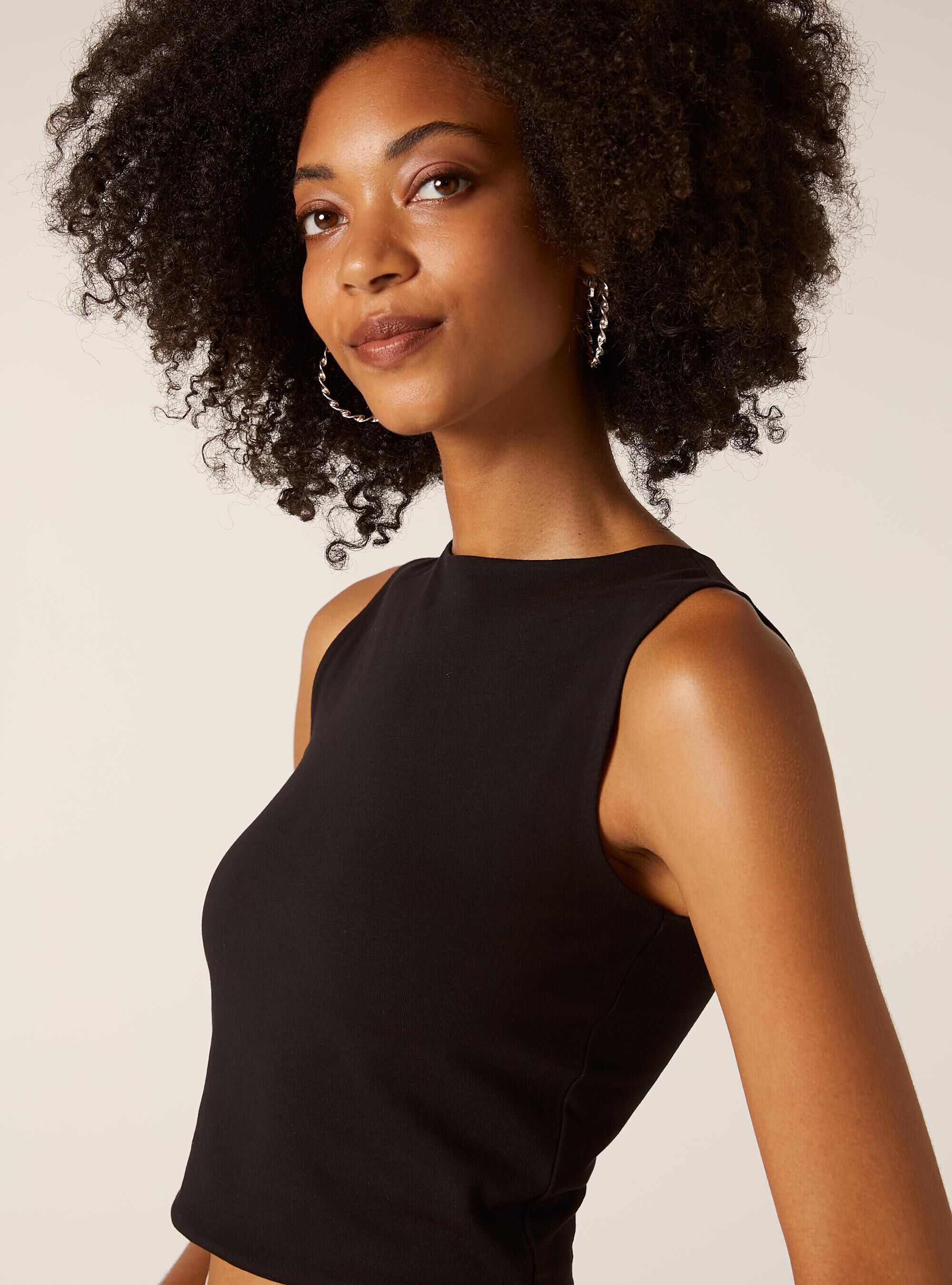 D&eacute;bardeur basique en coton extensible, BK1 BLACK
