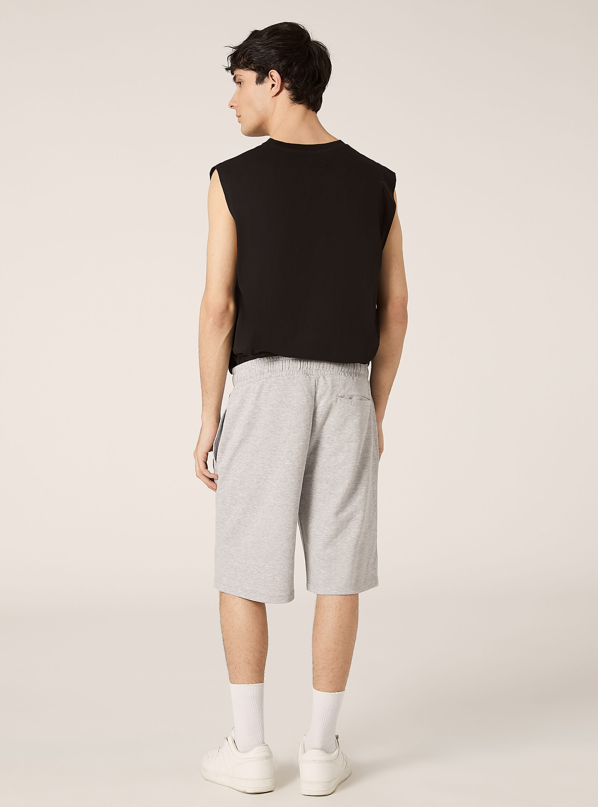 Bermuda de algod&oacute;n con estampado NBA / Alcott, MGY3 GREY MEL LIGHT