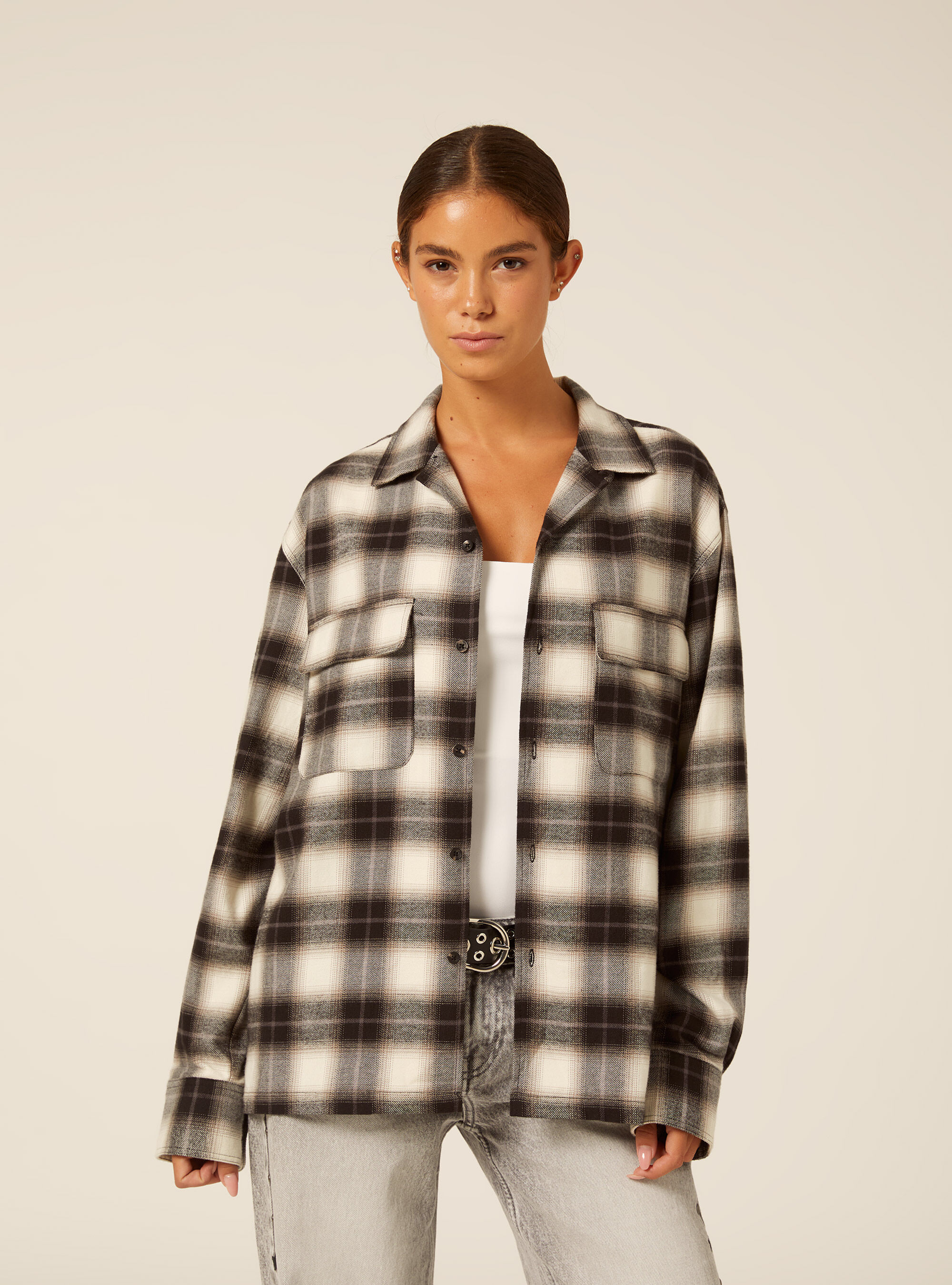 Camicia oversize a quadri