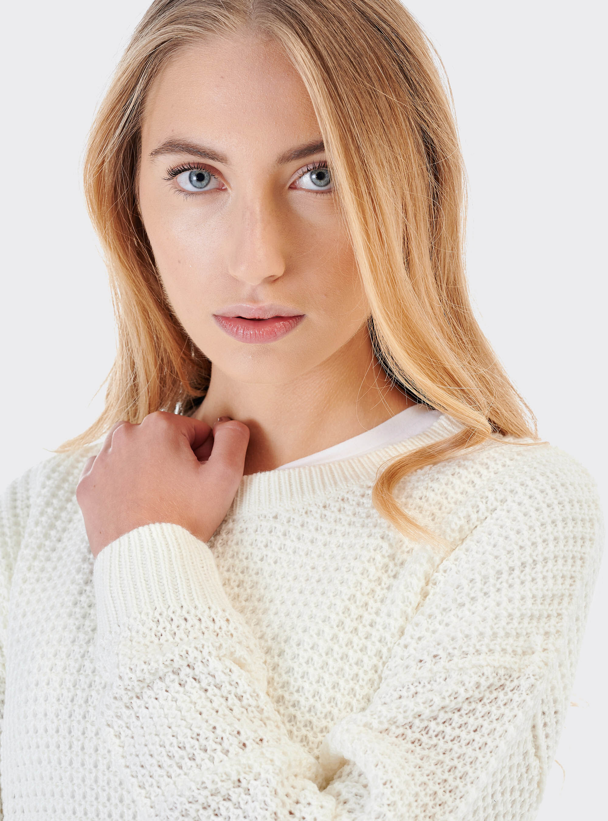 Oversized pullover, WHITE