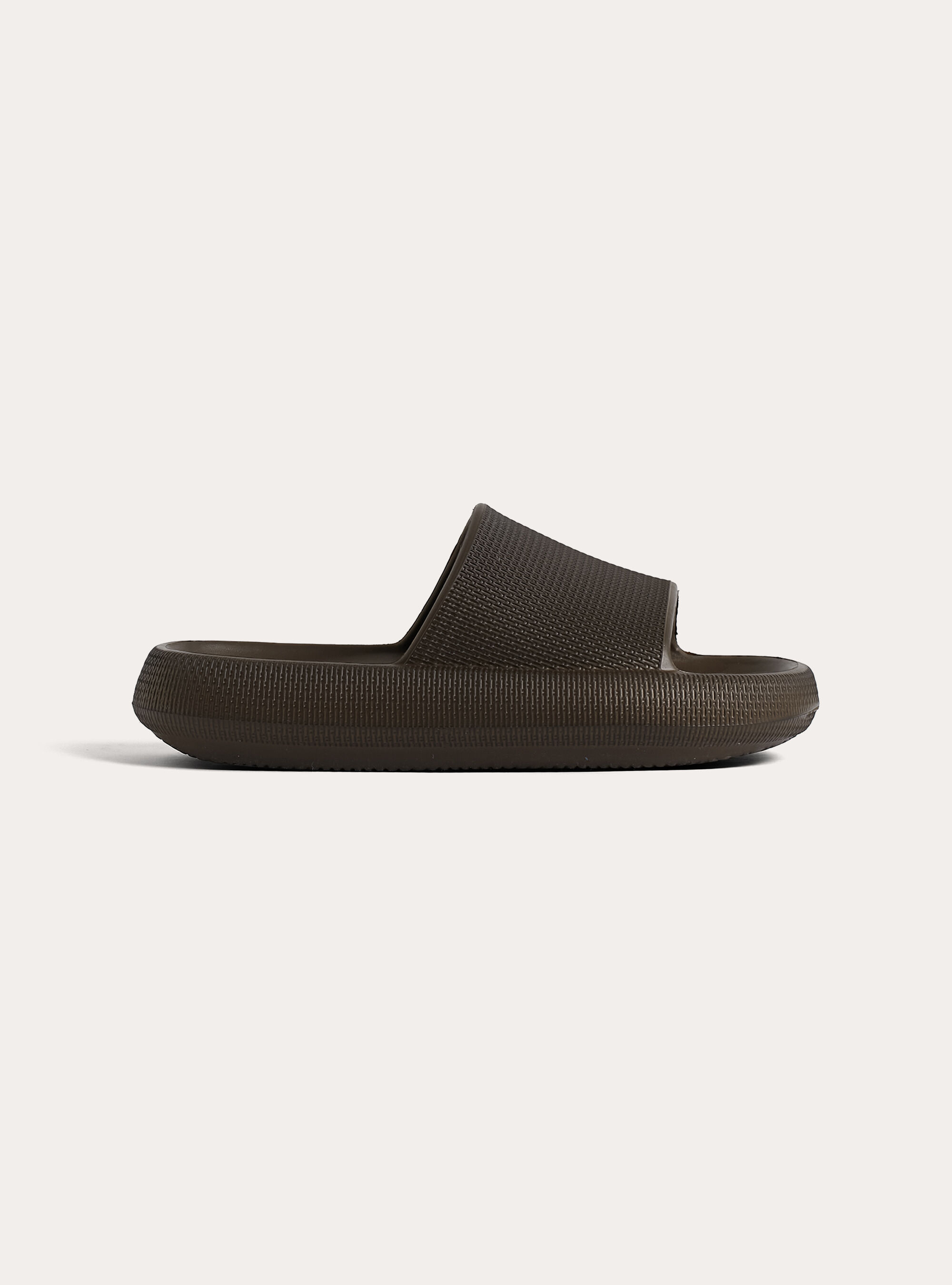 Claquettes Slide en Caoutchouc Souple, BR2 BROWN MEDIUM