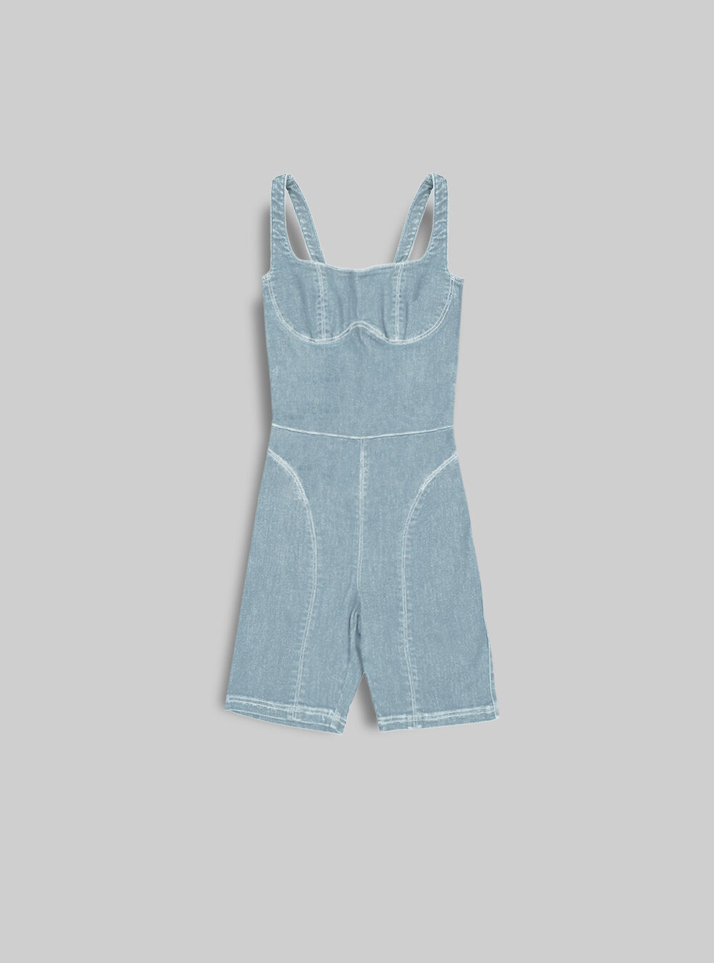 Tuta corta ciclista in denim