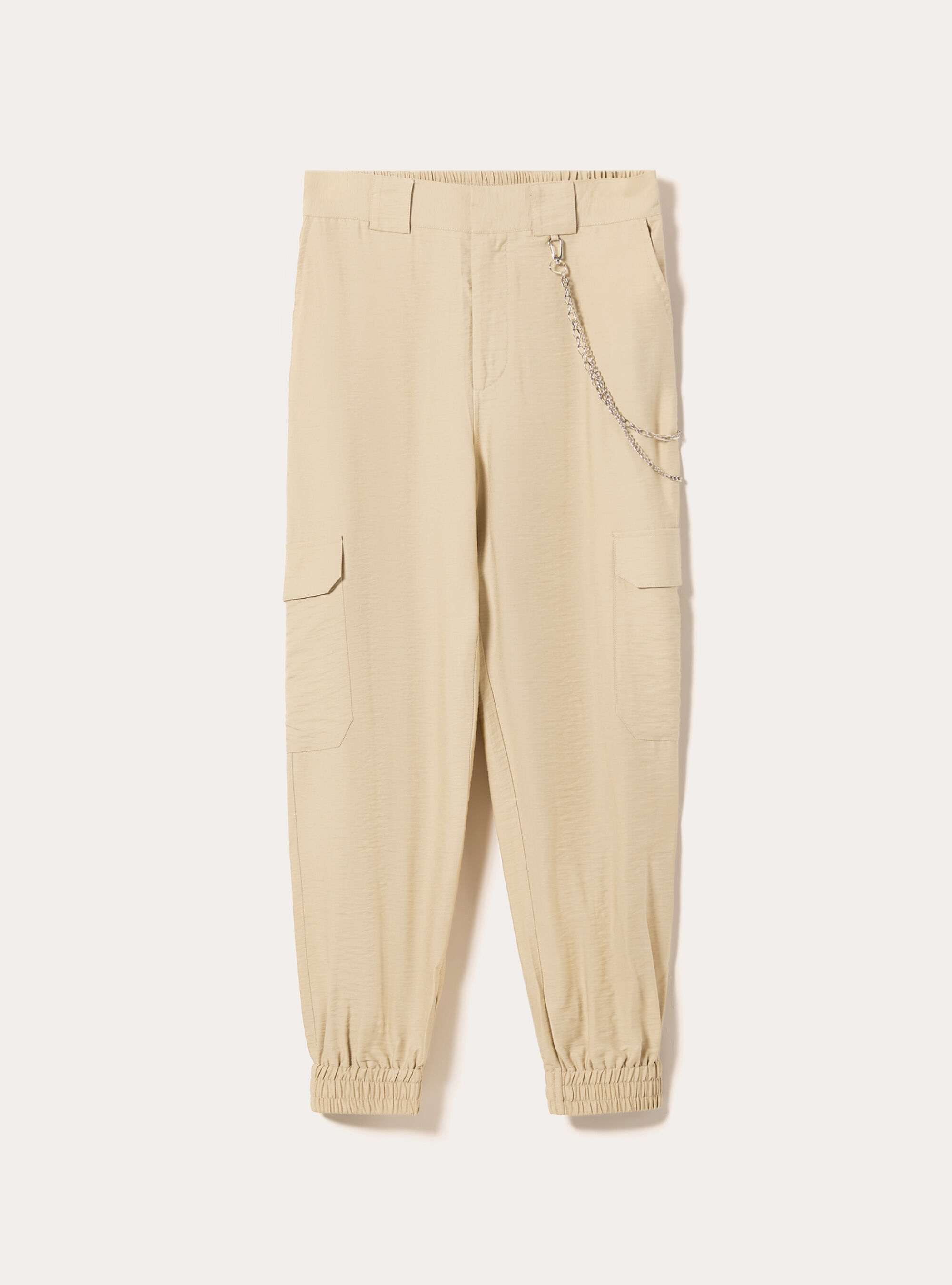 Jogger pants with chain, BG2 BEIGE MEDIUM