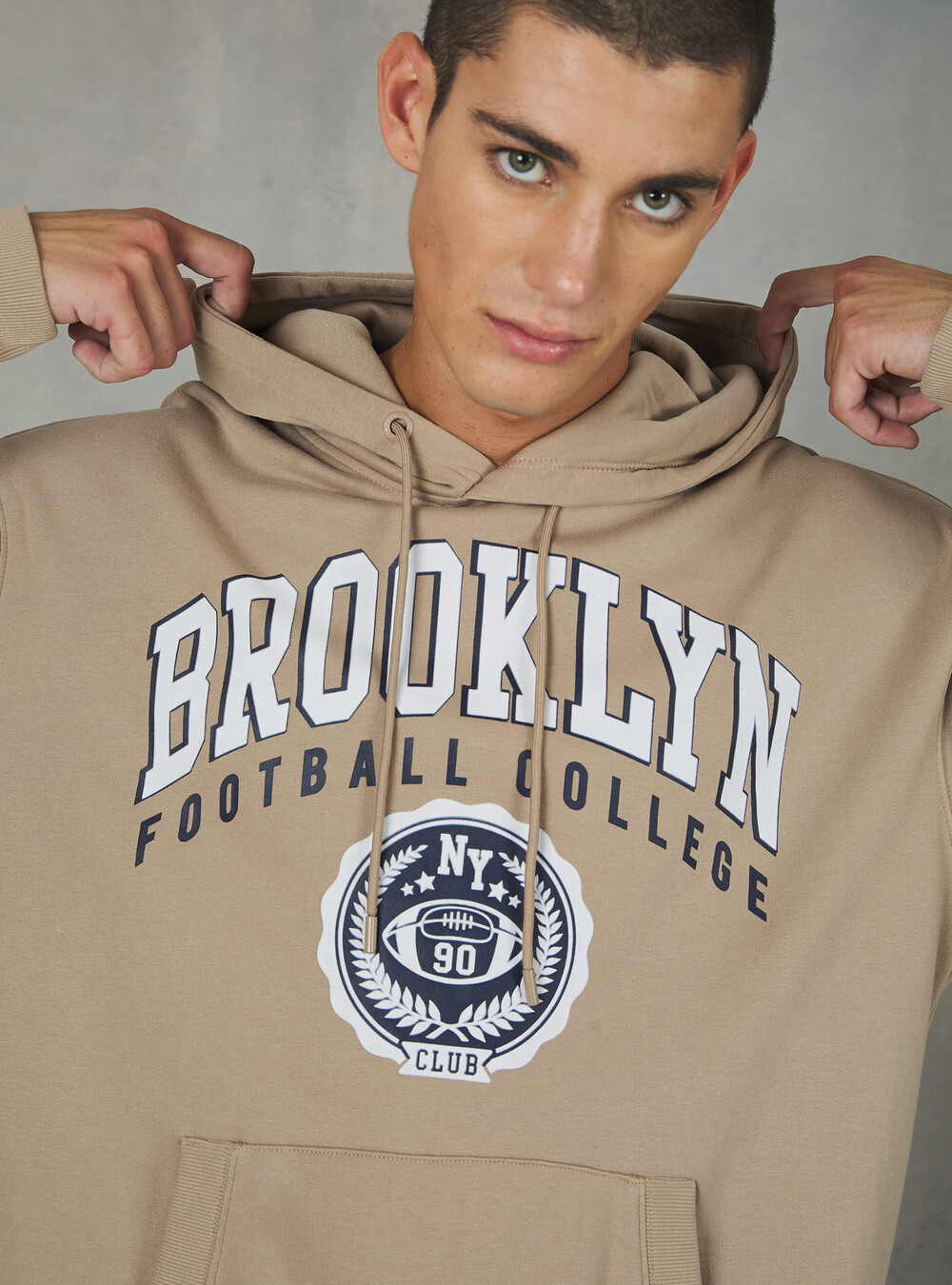 College Print Hoodie - Main Image