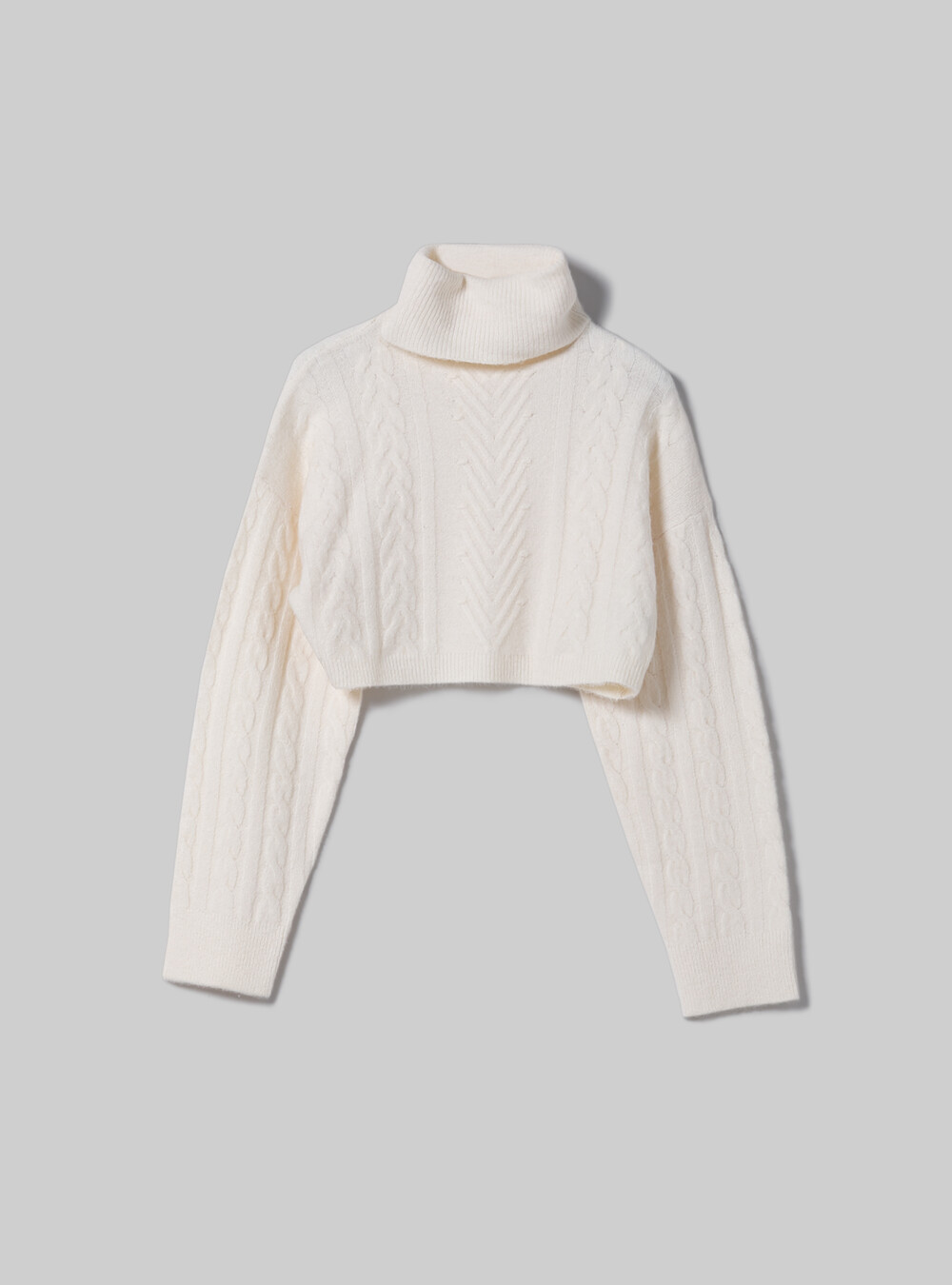 Cropped turtleneck pullover
