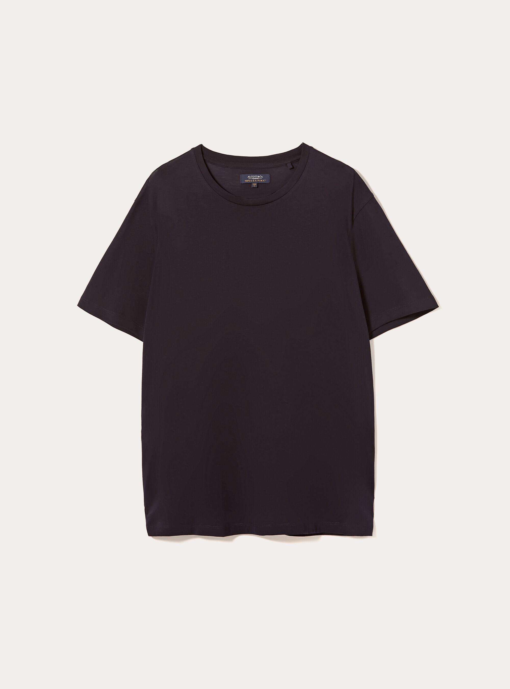 T-shirt en coton Pima sup&eacute;rieur, NA1 NAVY DARK