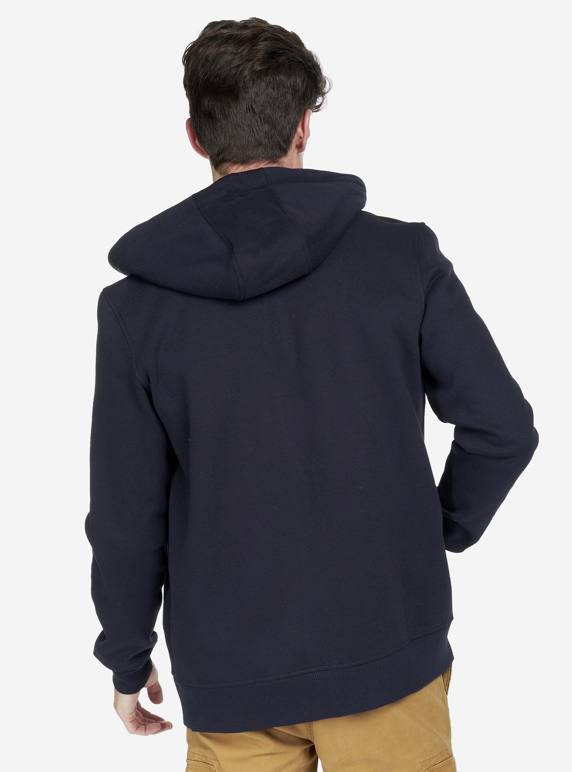 Cardigan basico in felpa, BLU