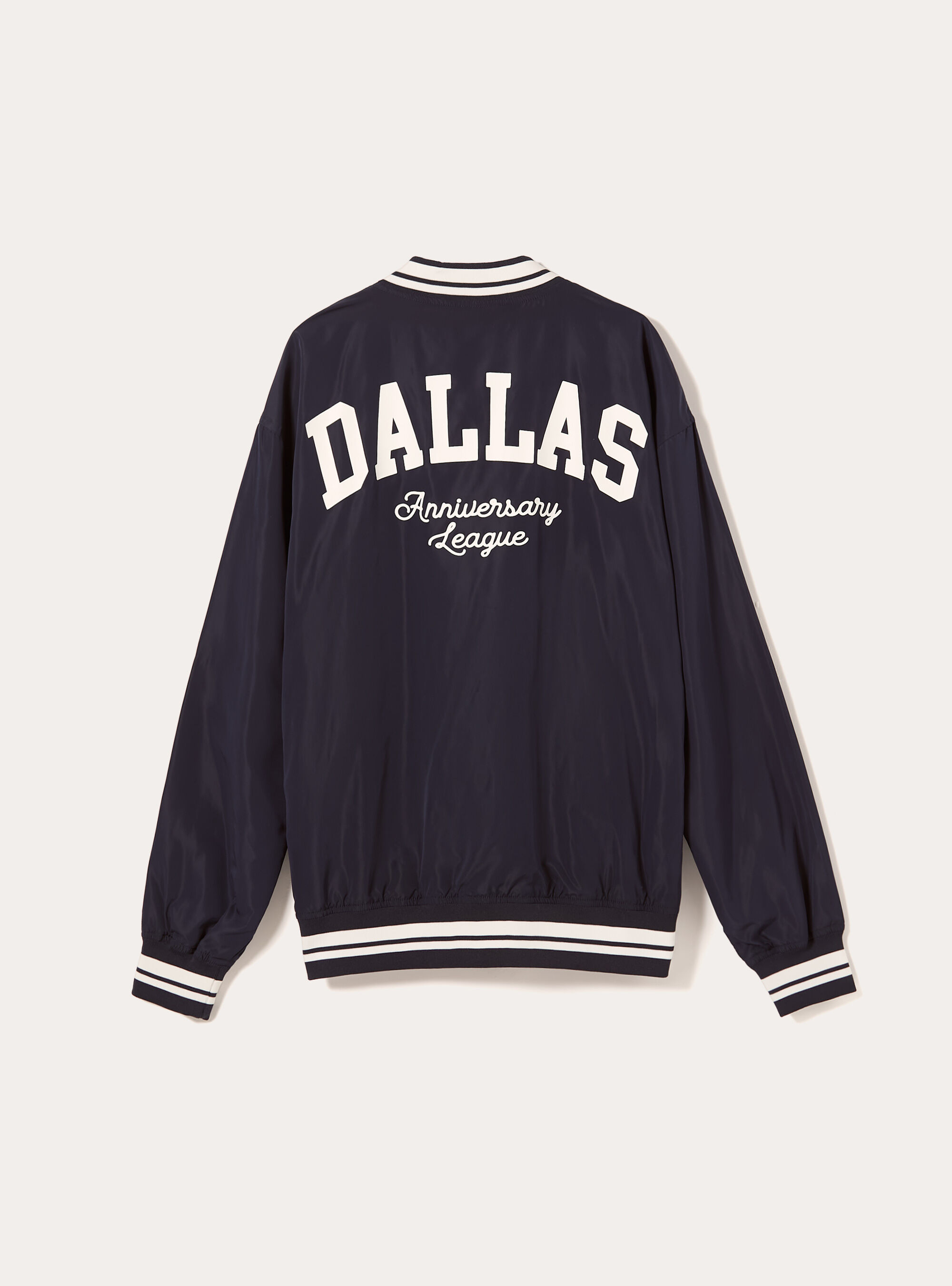 Cazadora ligera con estampado, NA1 NAVY DARK