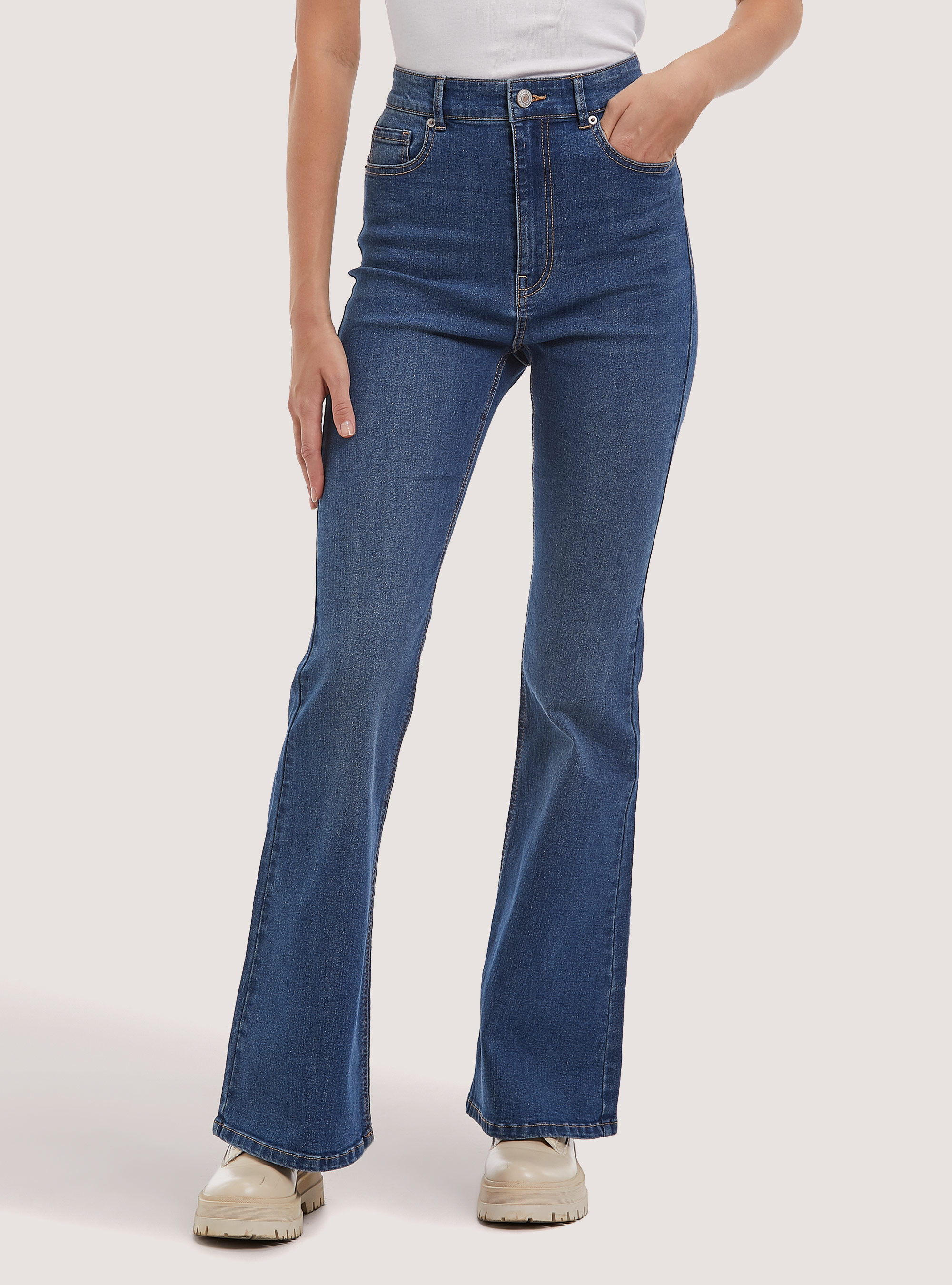 Denim top jeans flare