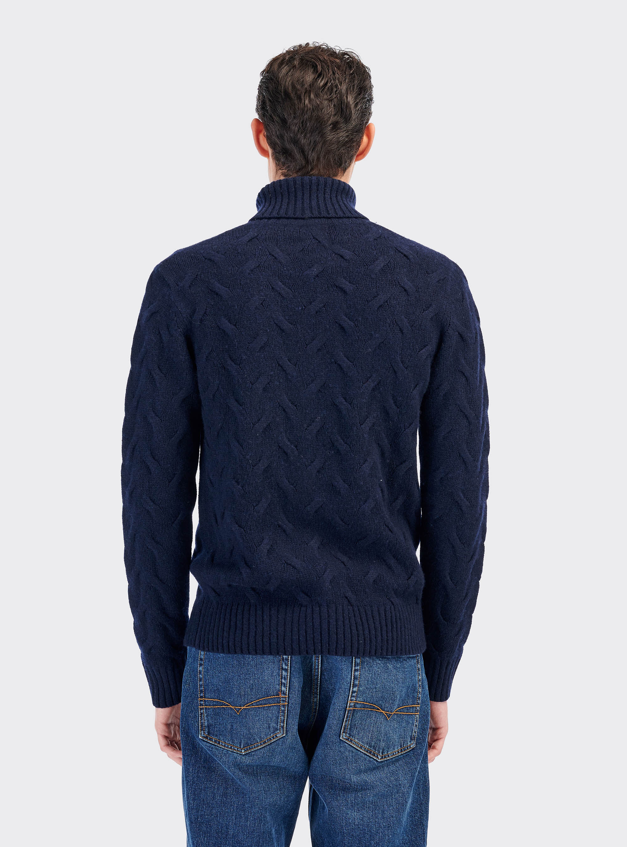 Pullover collo alto, BLU MARINO