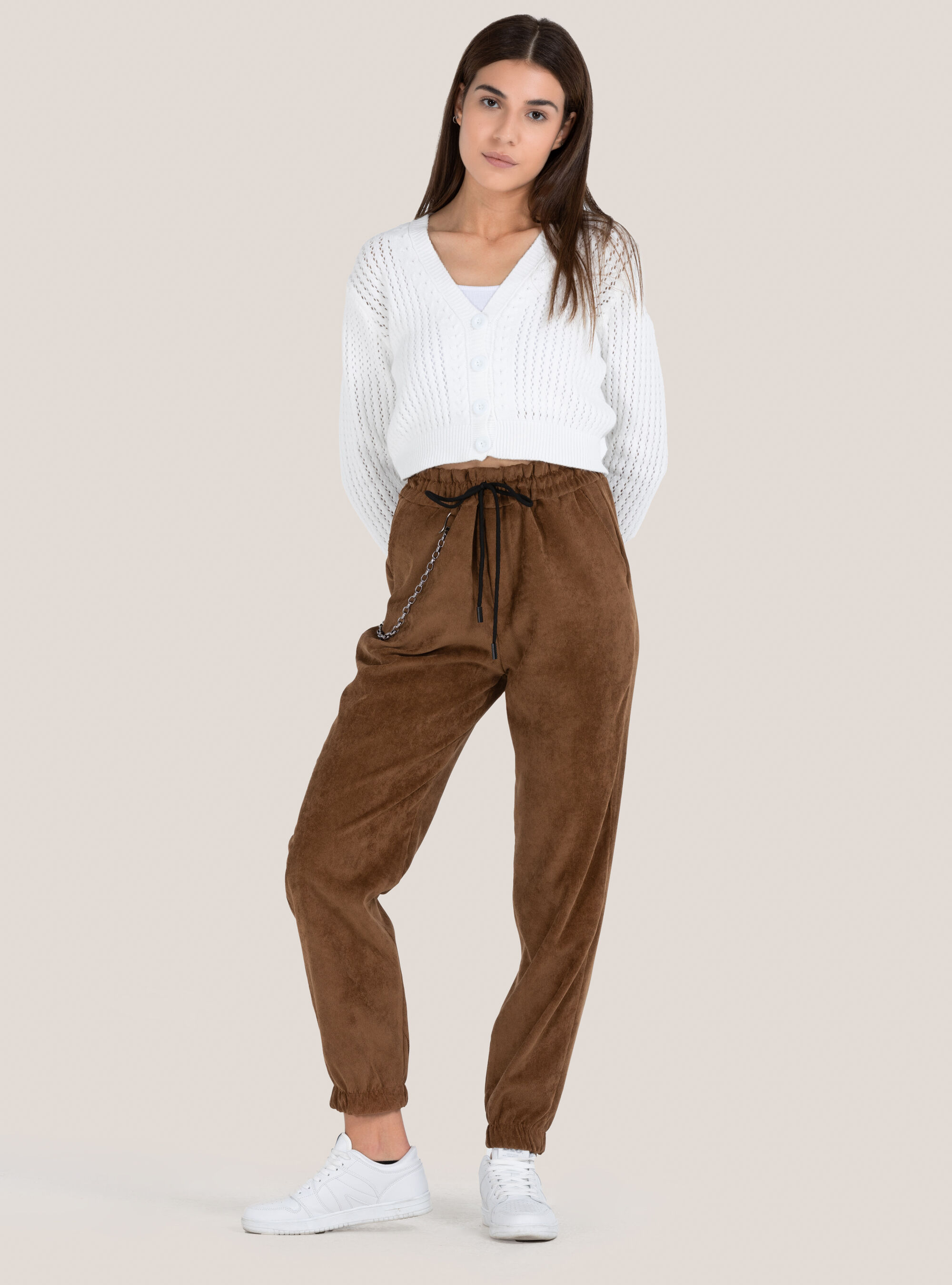 Pantaloni jogger in velluto con catena | Alcott | catalog-alcott-storefront  Uomo