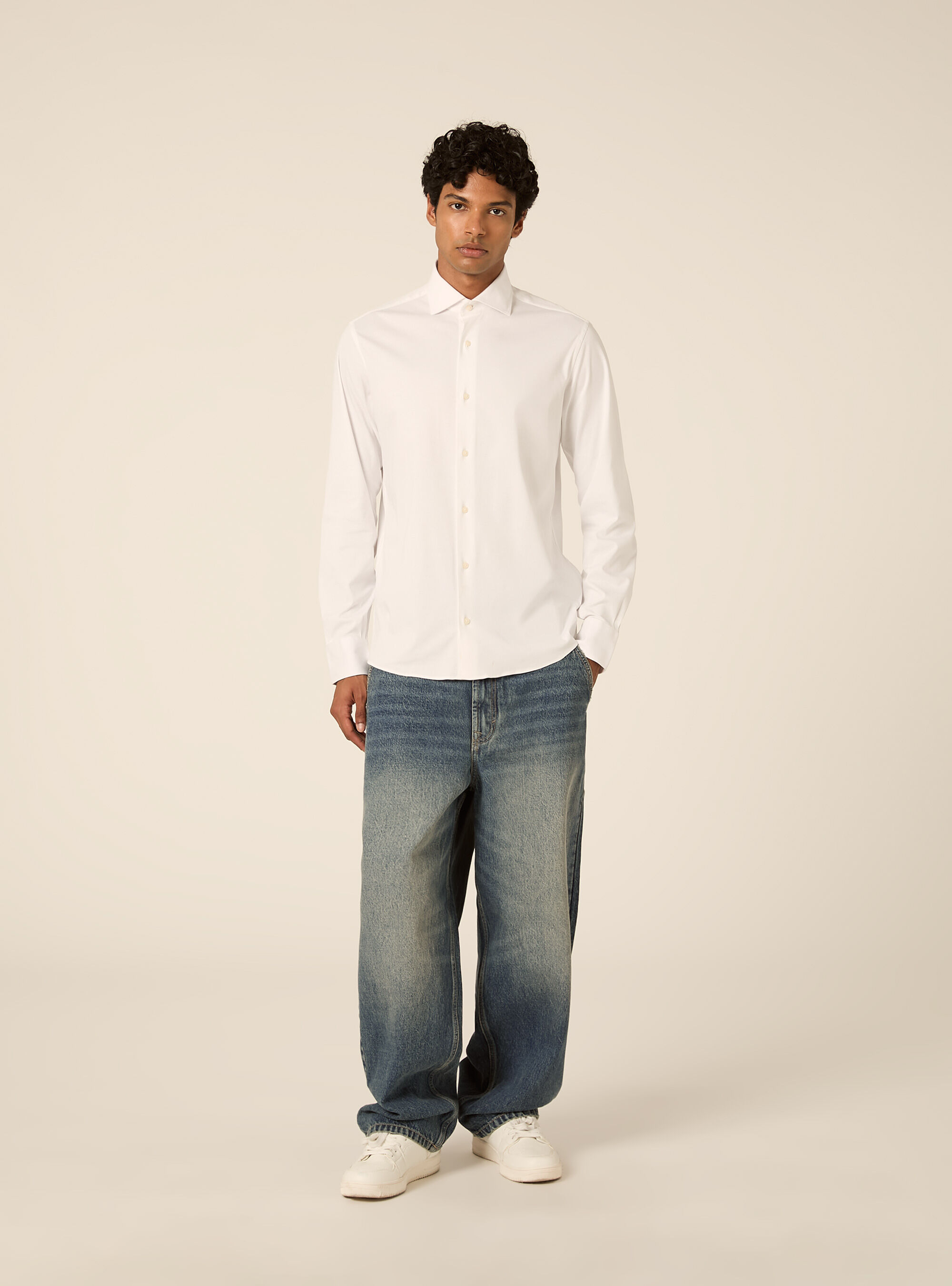 Camicia in jersey elasticizzato