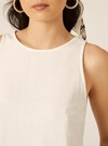 Débardeur Basique en Mélange de Lin, WH2 WHITE