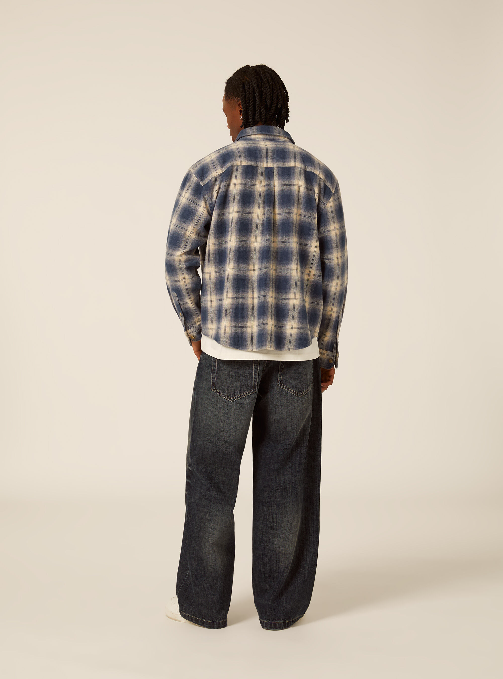 Camicia flanella quadri, BL2 BLUE MEDIUM
