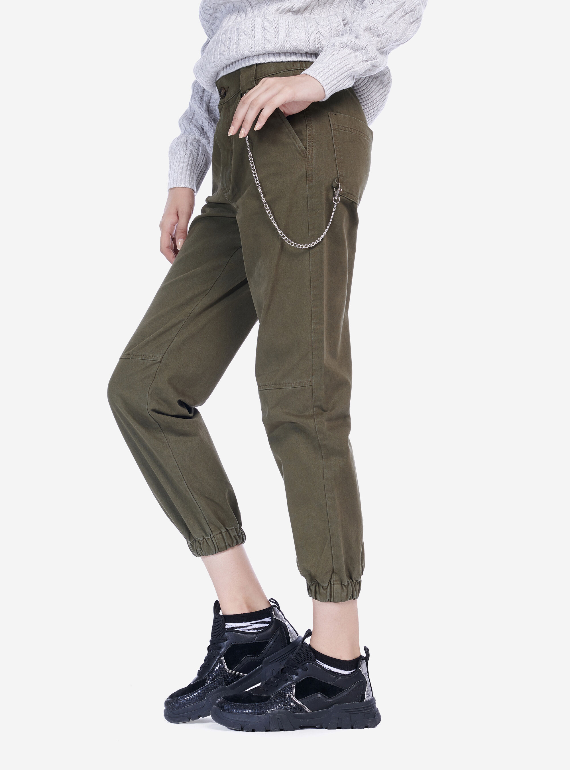 Pantalon avec elastique best sale en bas femme