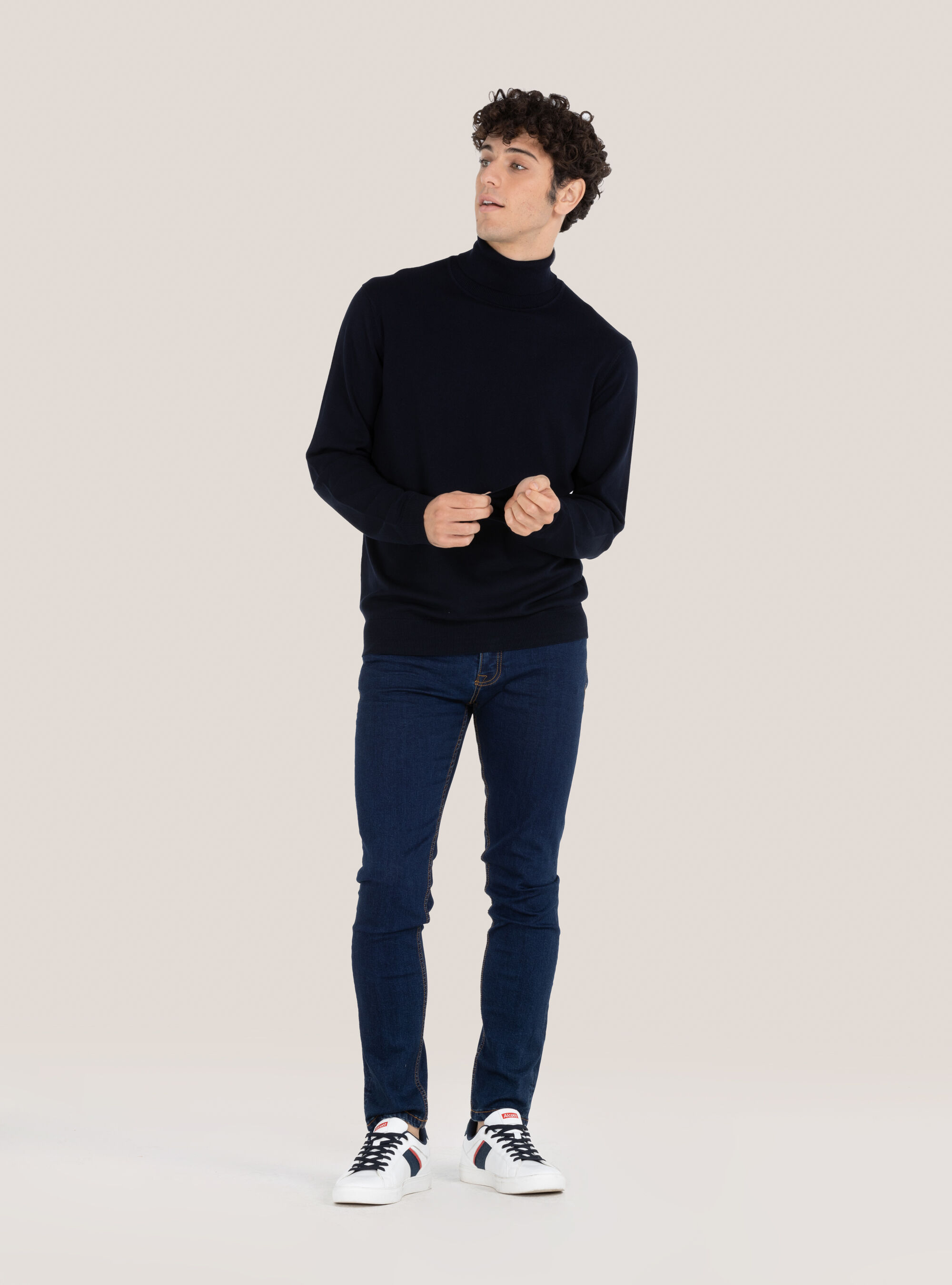 Basic turtleneck pullover, BLUE NAVY