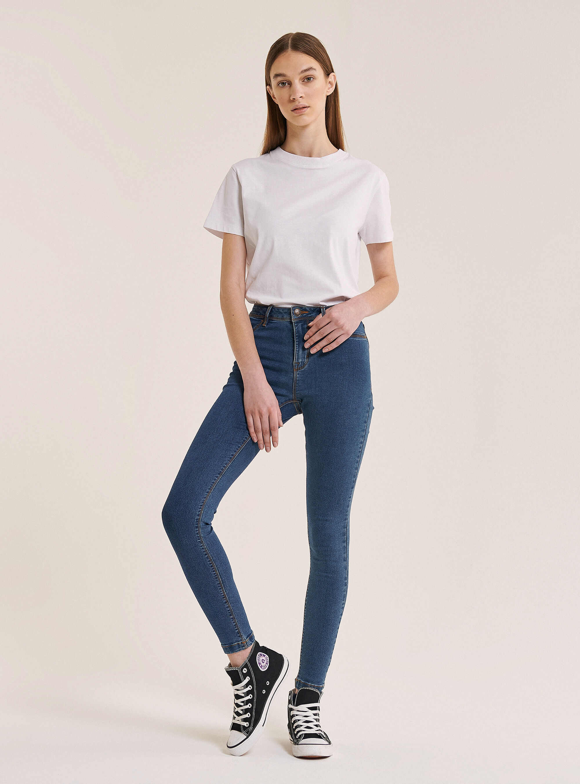 Jeans skinny a vita alta hotsell