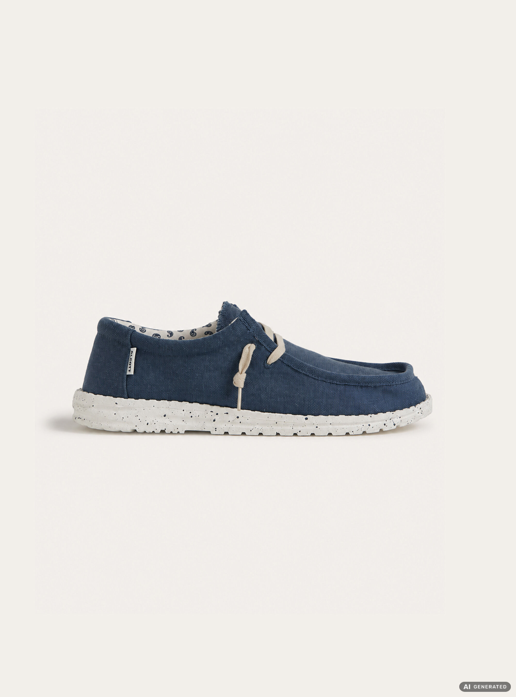 Zapatos Mocas&iacute;n de Lona con Cordones