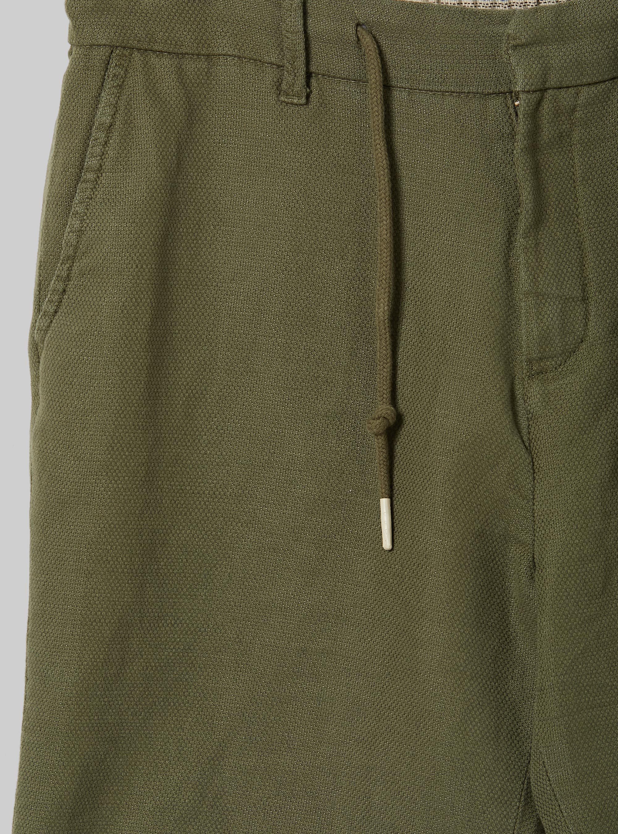 Linen-blend bermuda shorts with drawstring waist, KY2 KAKY MEDIUM