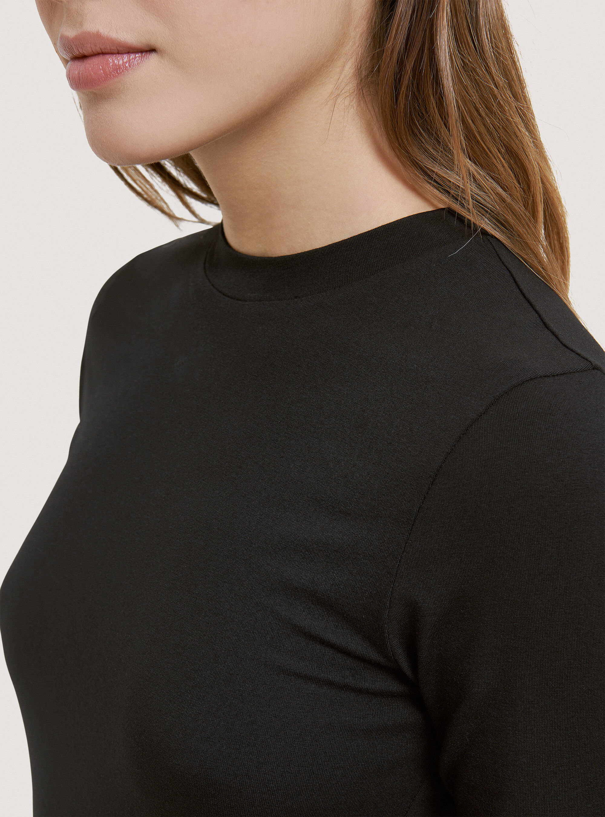 Slim fit t-shirt, BLACK