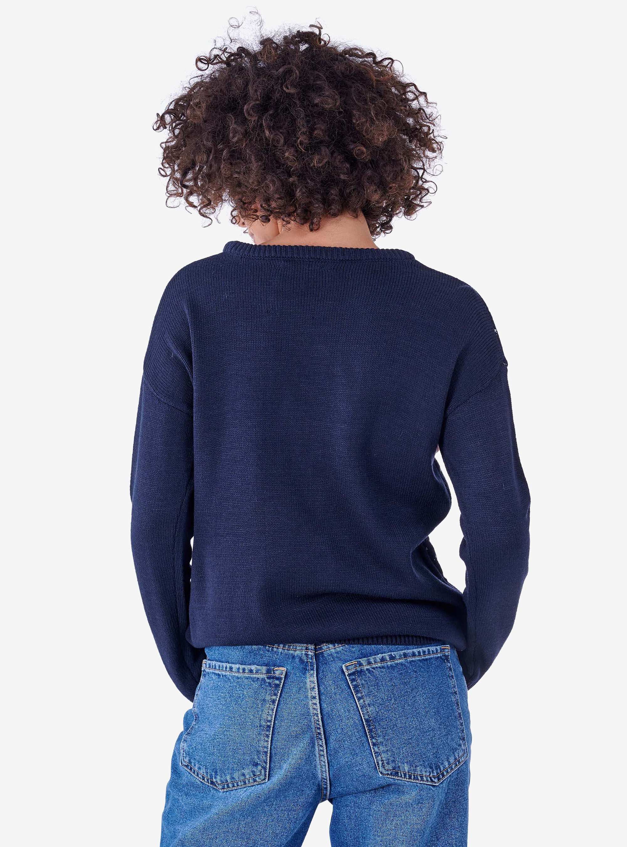 UGLY CHRISTMAS SWEATER CREWNECK, BLUE NAVY