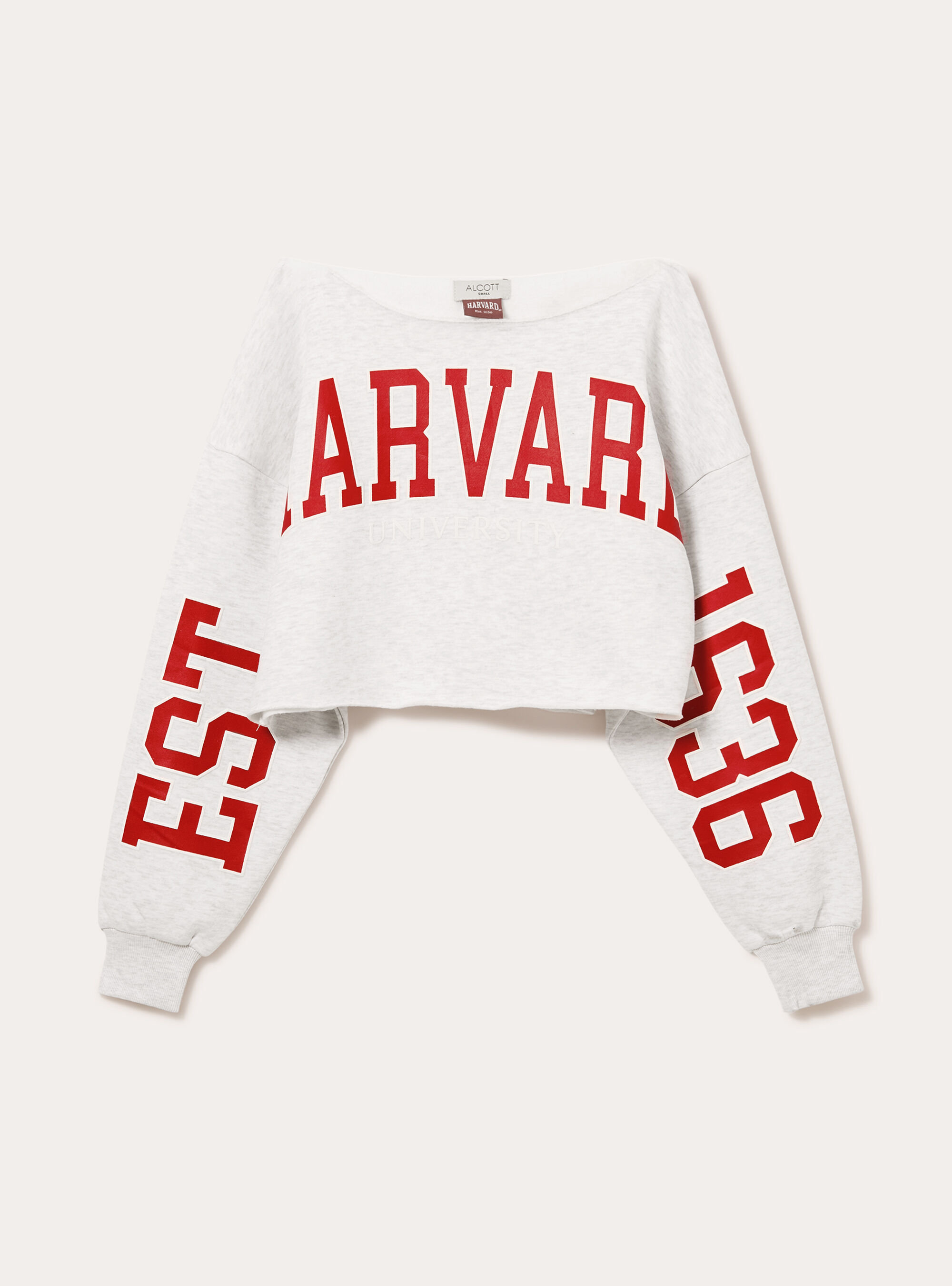 Harvard / Alcott boat neck sweatshirt, MGY3 GREY MEL LIGHT