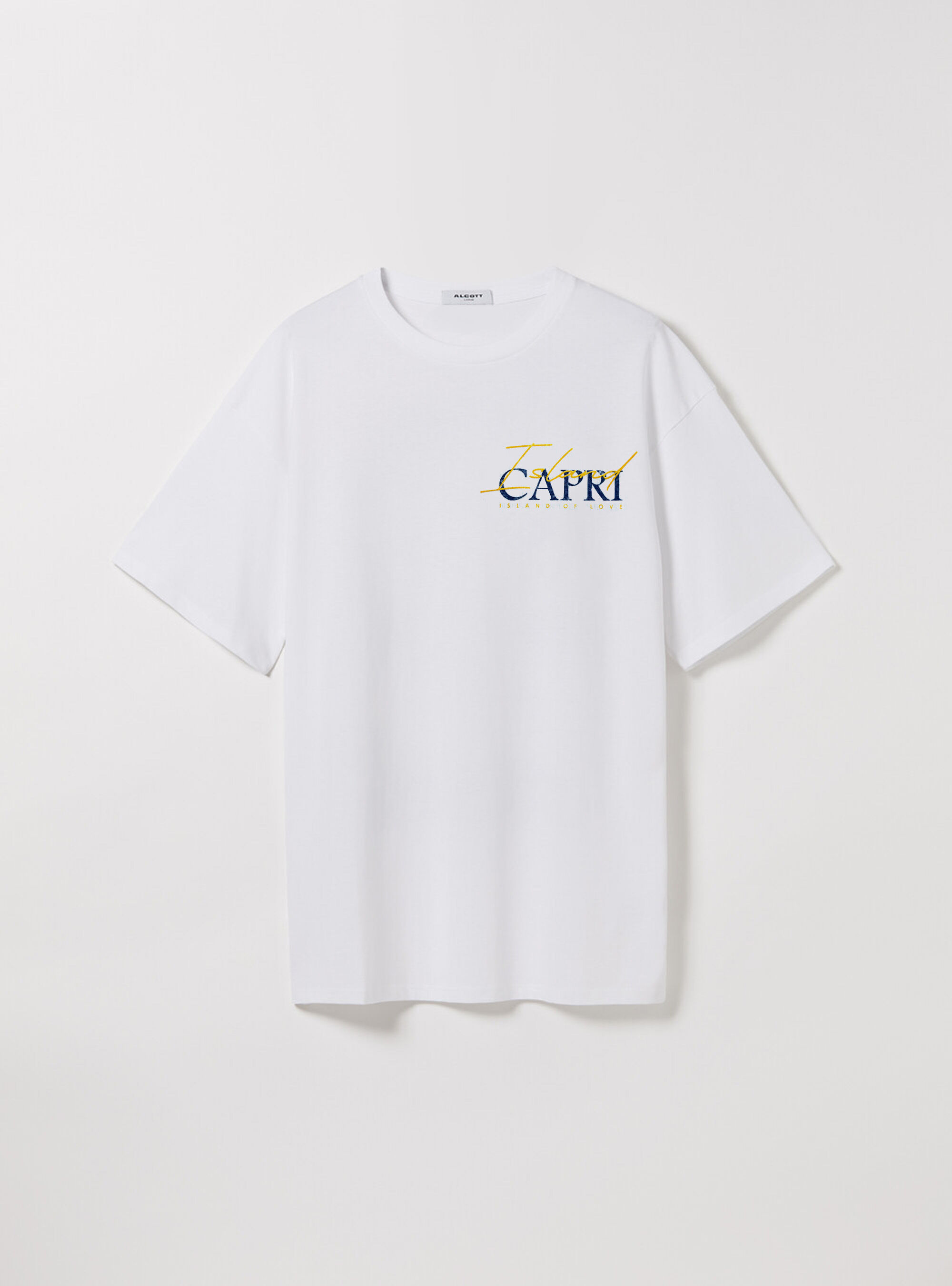 T-shirt con stampa capri, WH2 WHITE