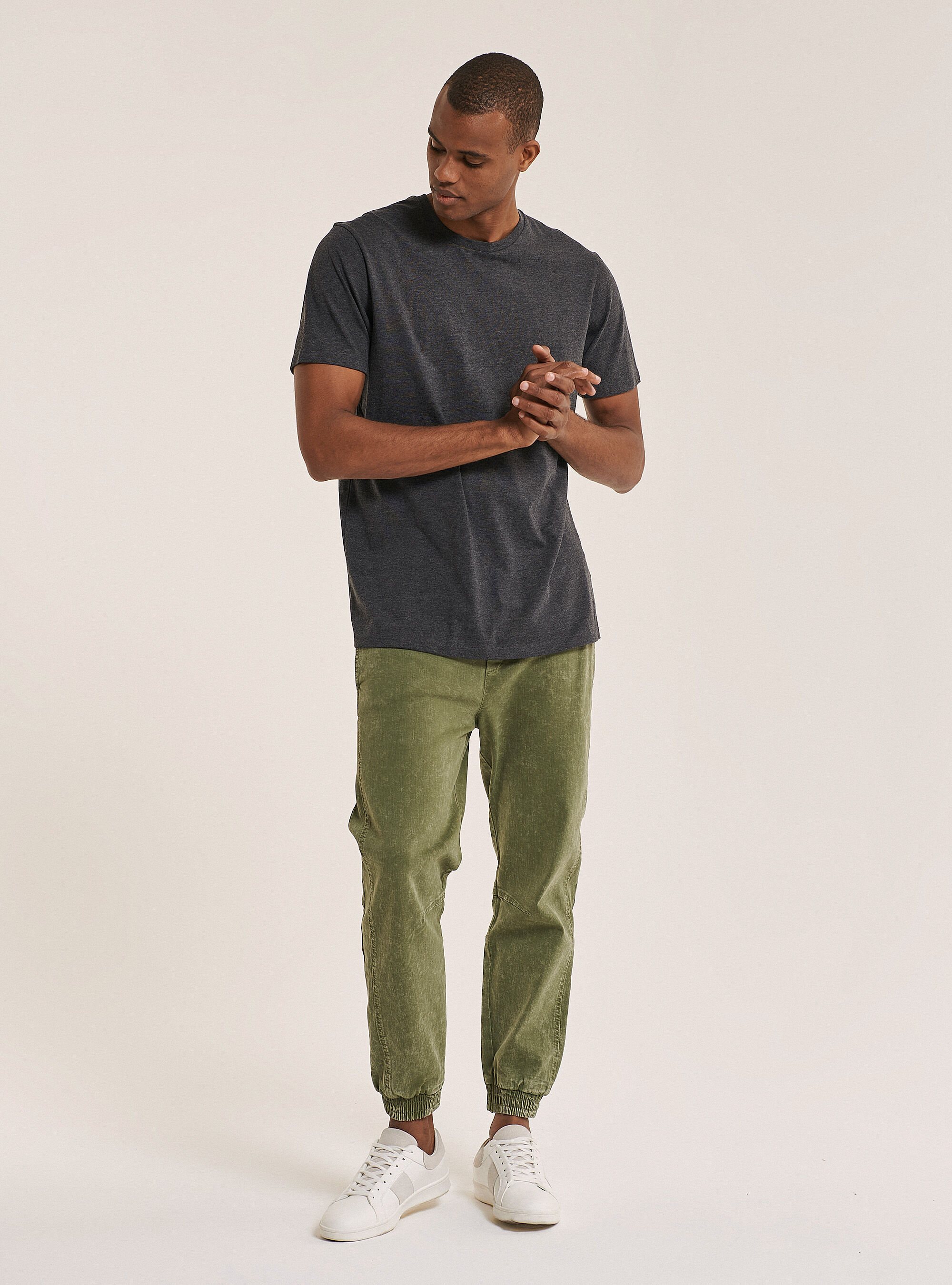 T-shirt basic 100% coton, C135 GREY MELANGE