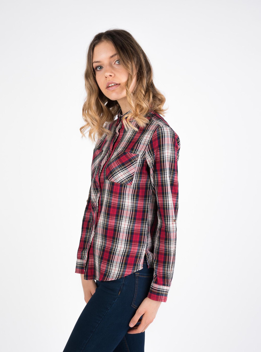Quadri Donna Camicia In Maglia A Quadri Camicia Flanella Camicia