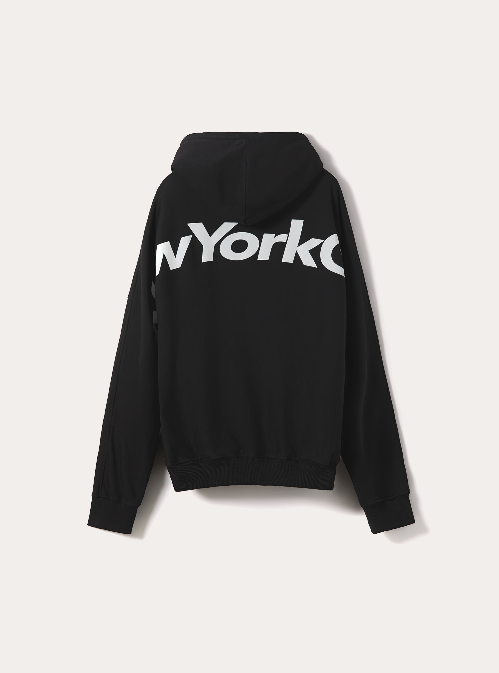 Felpa boxy con stampa puff, BK1 BLACK