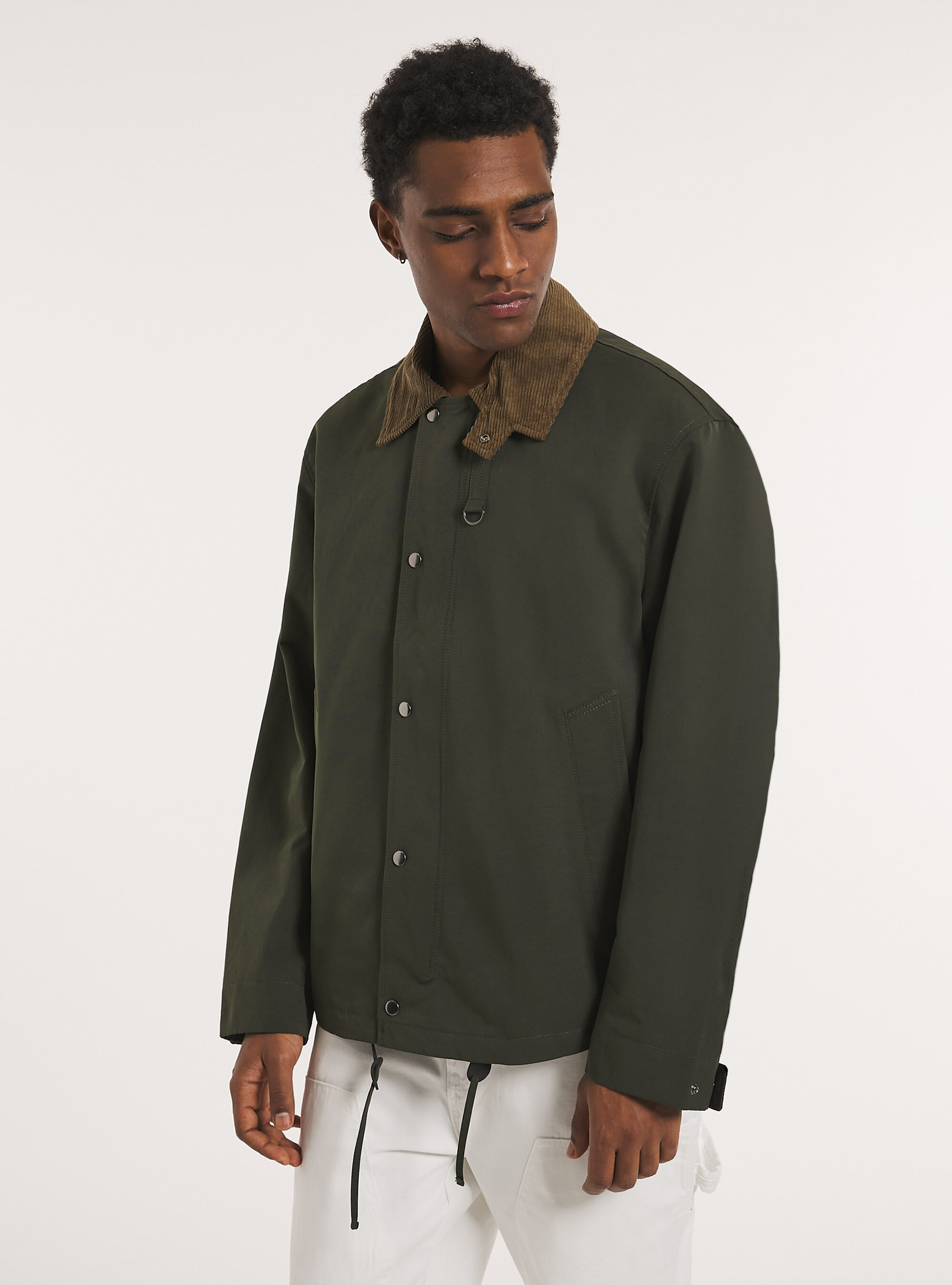 Veste en toile ciree avec col cotele Alcott Nouvelle Collection Uomo