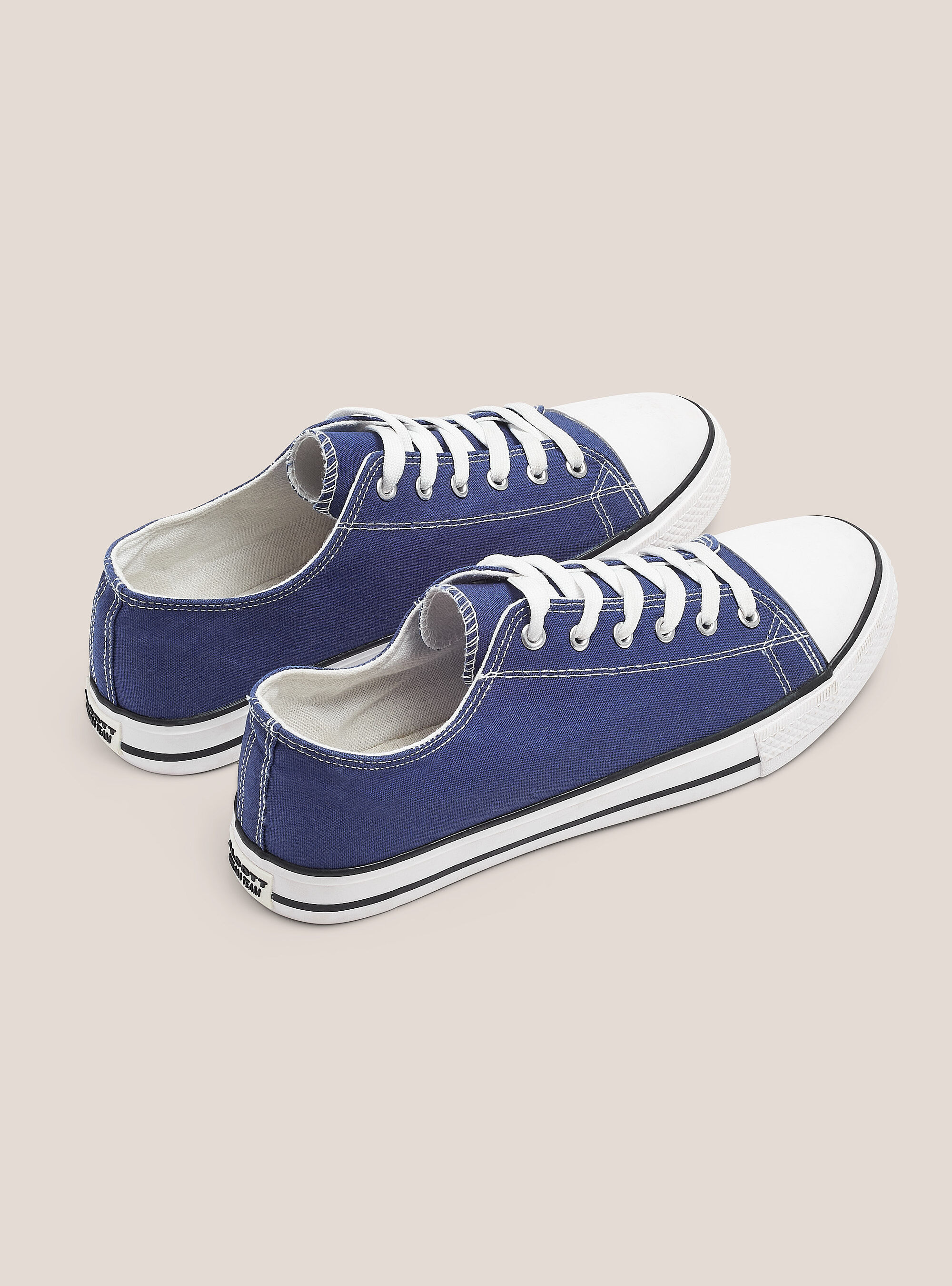 Low trainers in light fabric, C2227 ROYALE