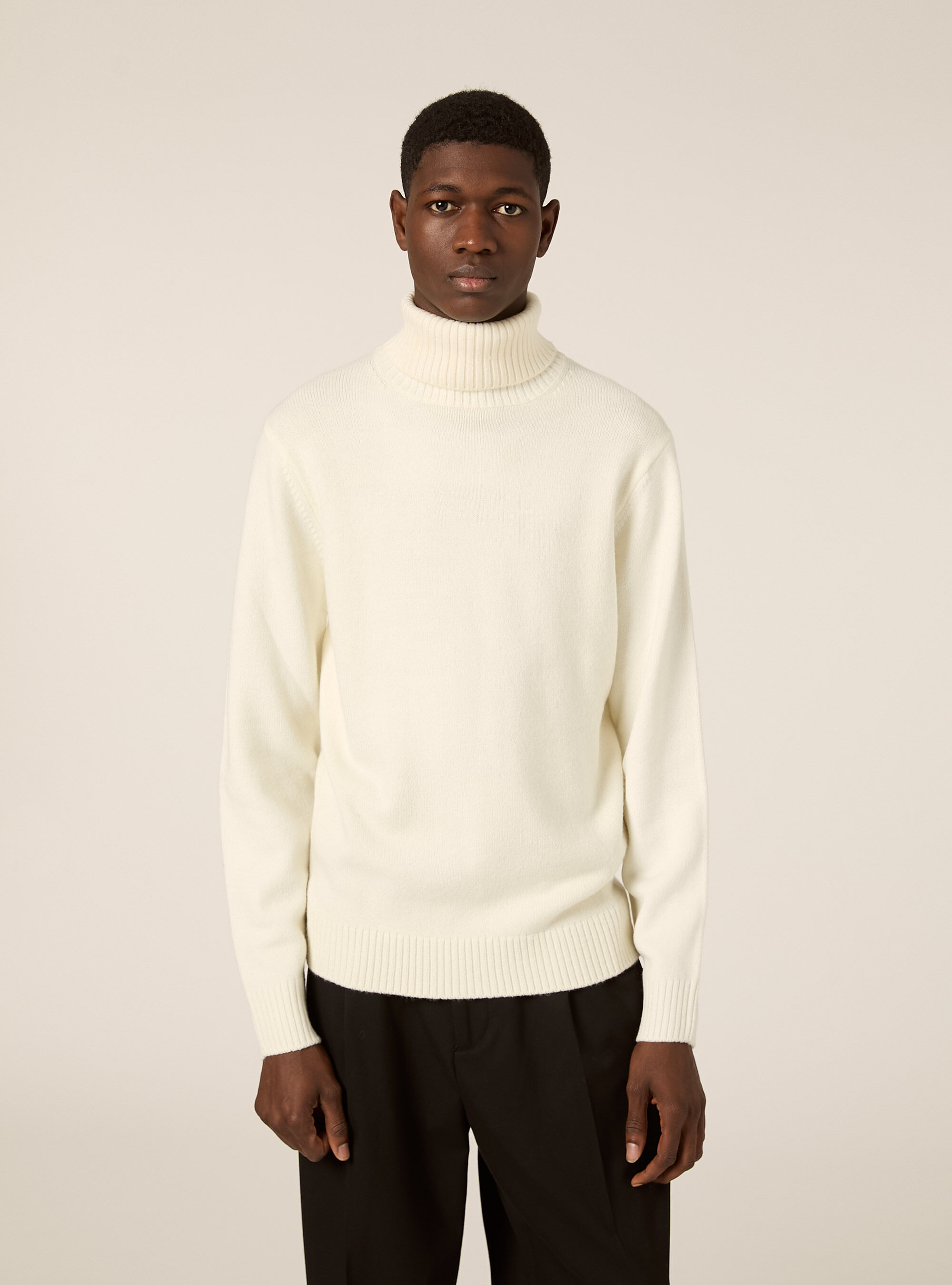 Pullover a collo alto, WH1 OFF WHITE