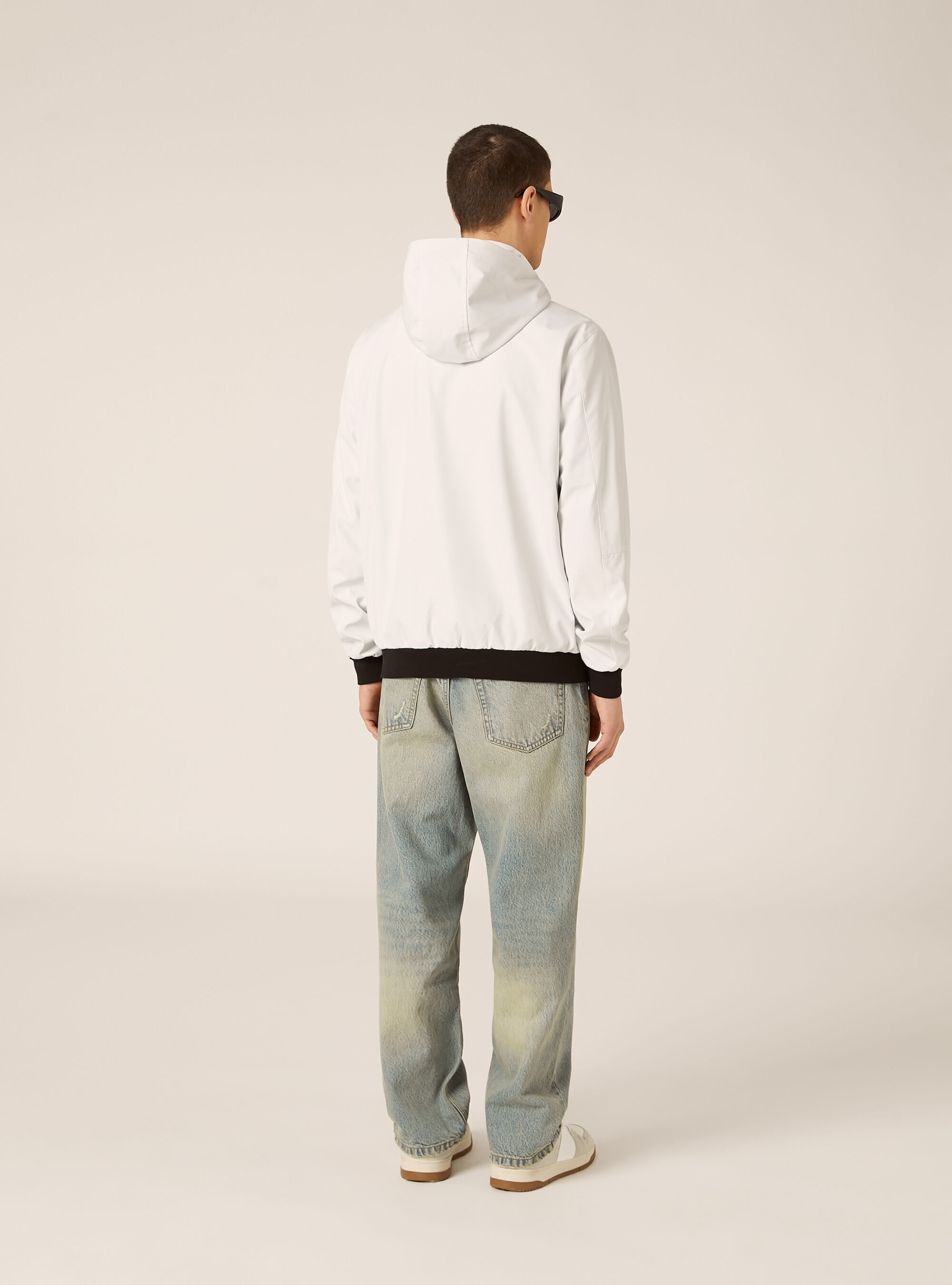 Bomber antivento con cappuccio, WH2 WHITE