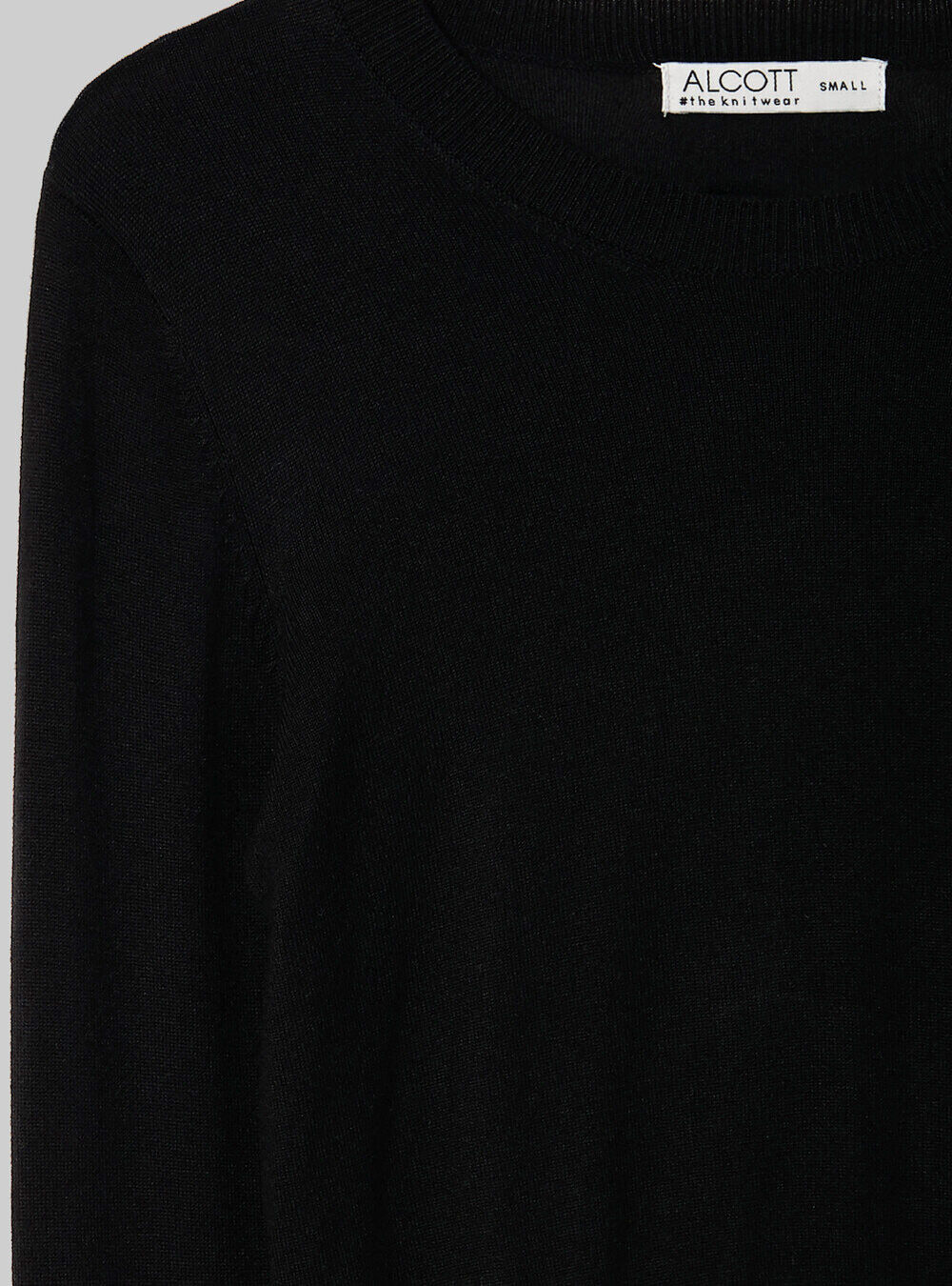 Pull court &agrave; col ras du cou, BK1 BLACK