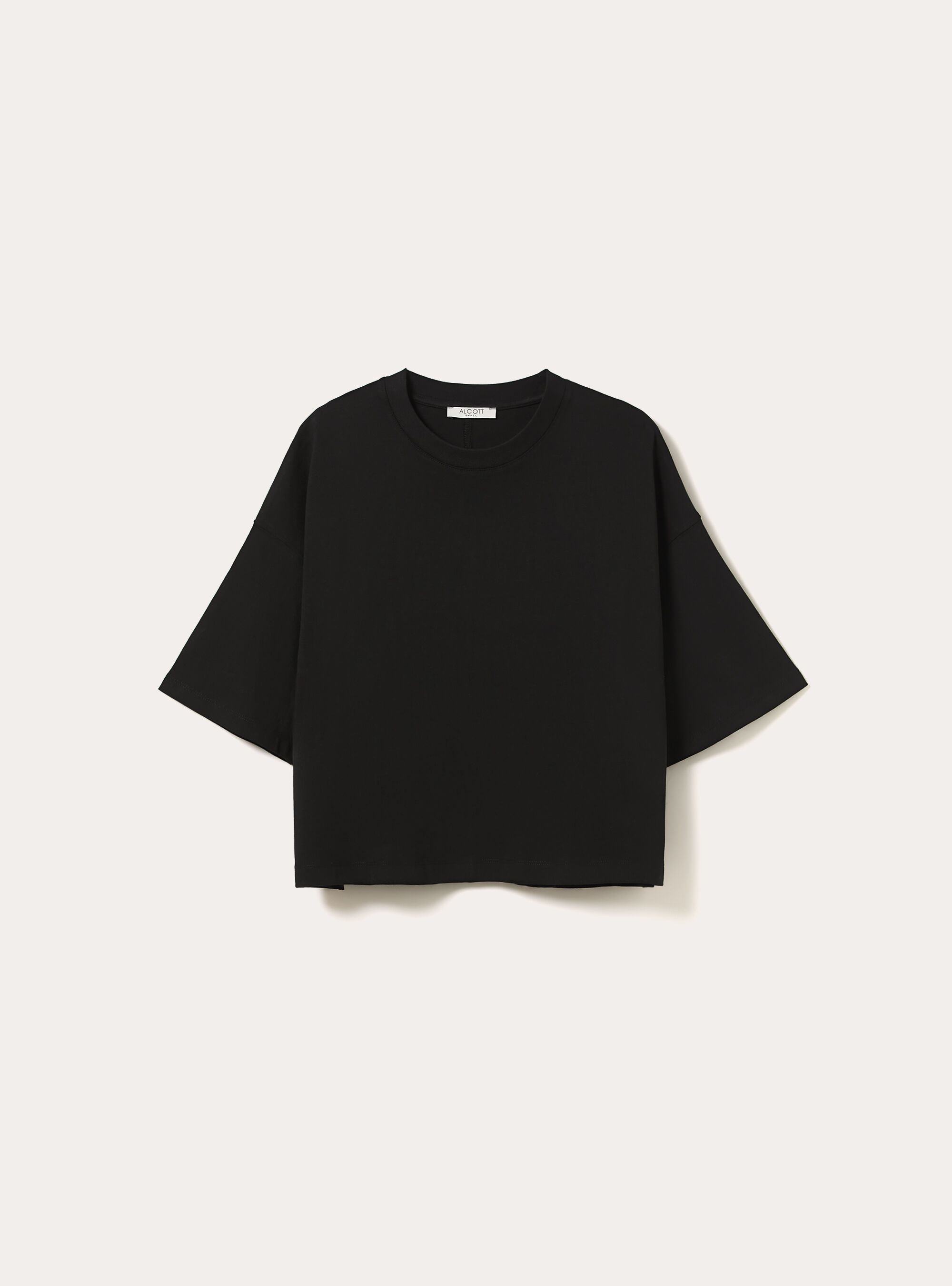 Basic boxy fit T-shirt, BK1 BLACK